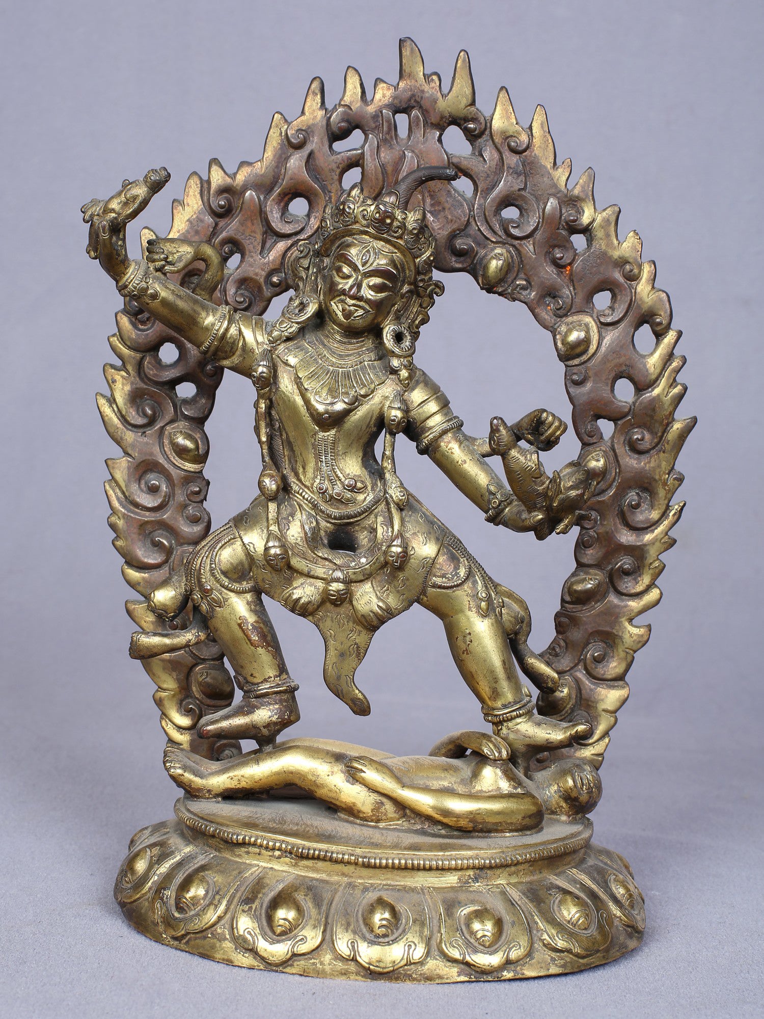 Antique buy Solid Brass 6in Tibetan Diety Statues.