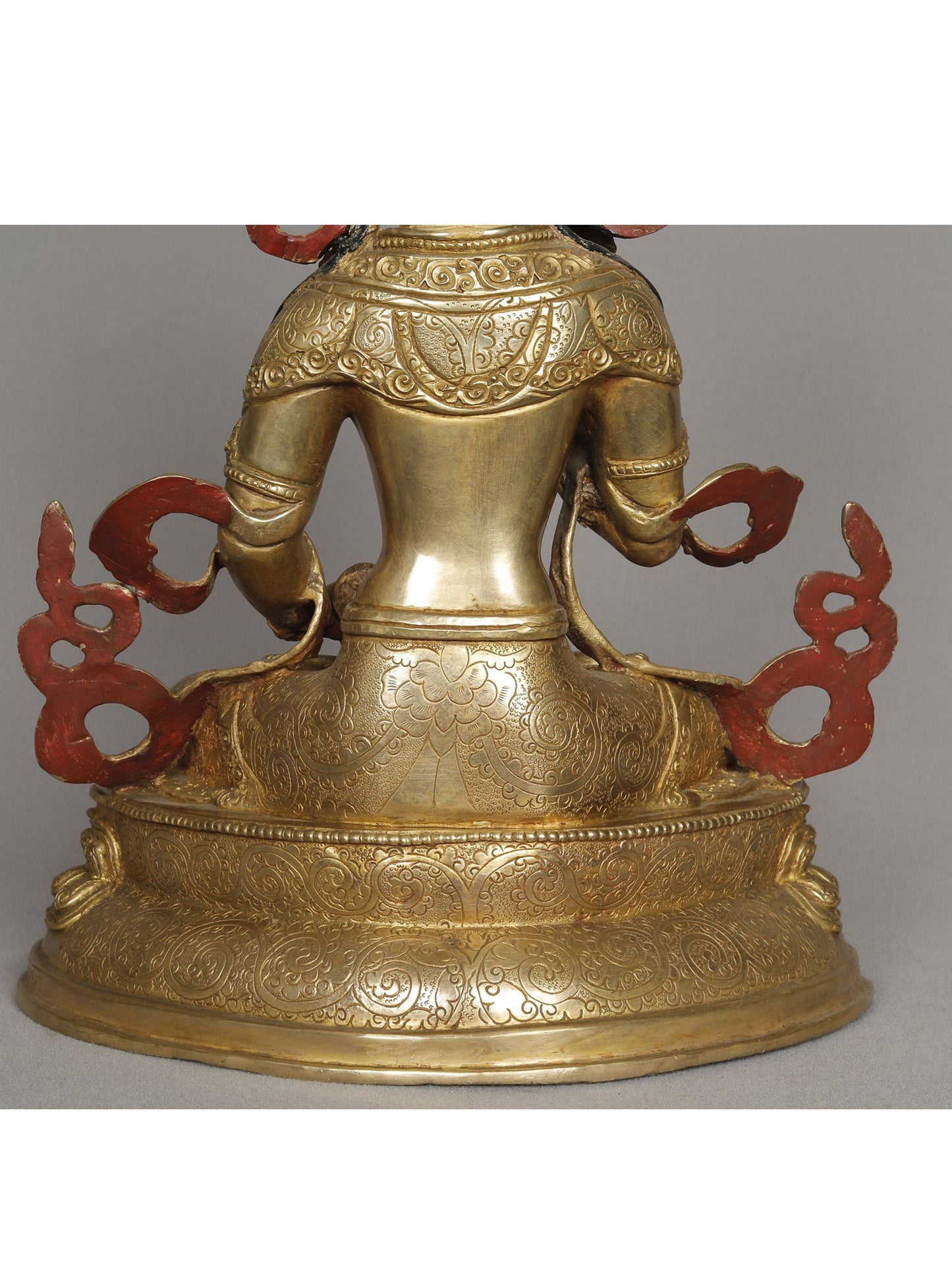 13" Tibetan Buddhist Deity Vajrasattva Copper Statue from Nepal | Buddha Copper Statue