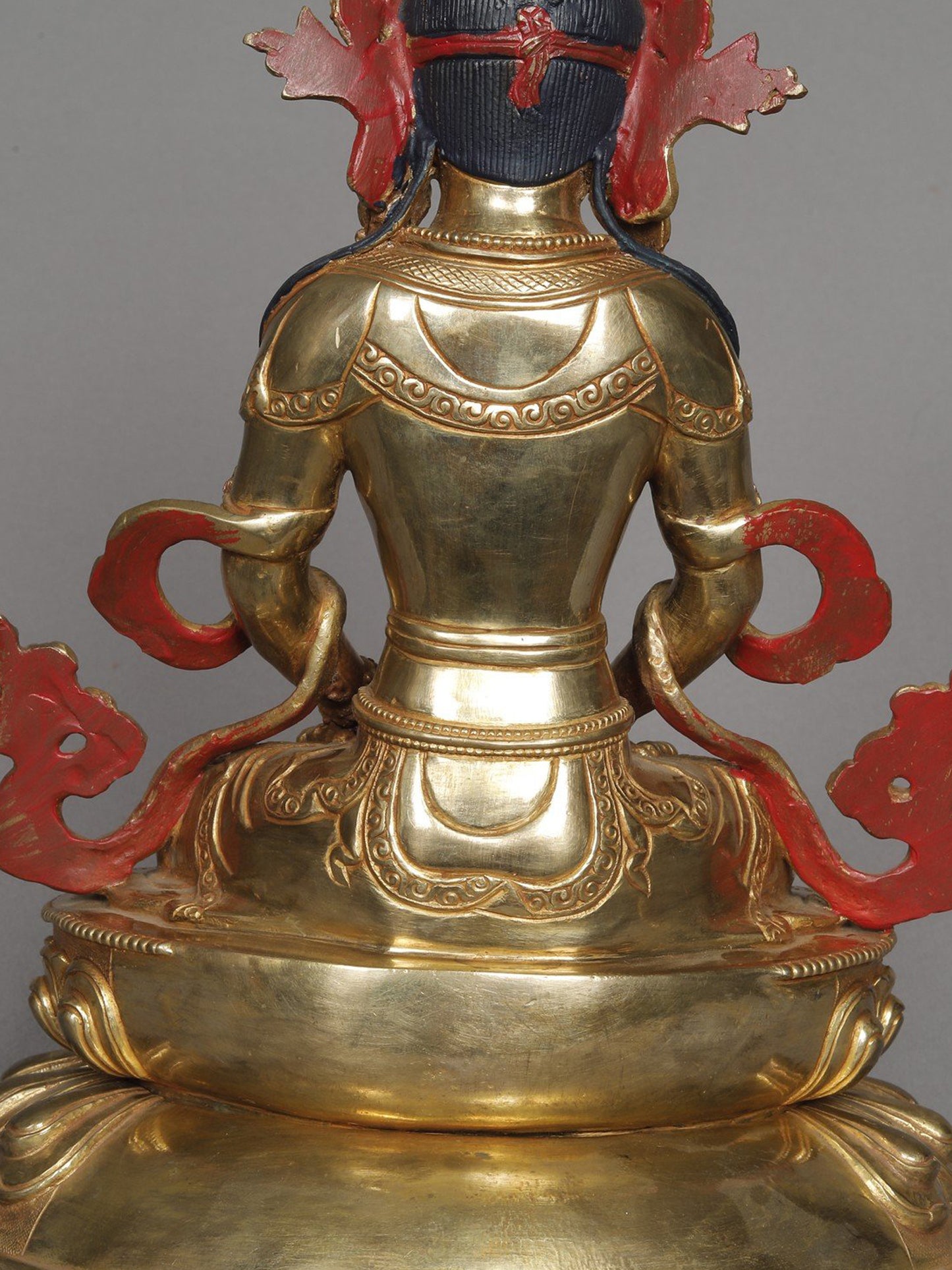 11" Copper Tibetan Buddhist Deity Aparmita Statue From Nepal | Copper Statue | Decorative Copper Idol | Copper Statue For Temple