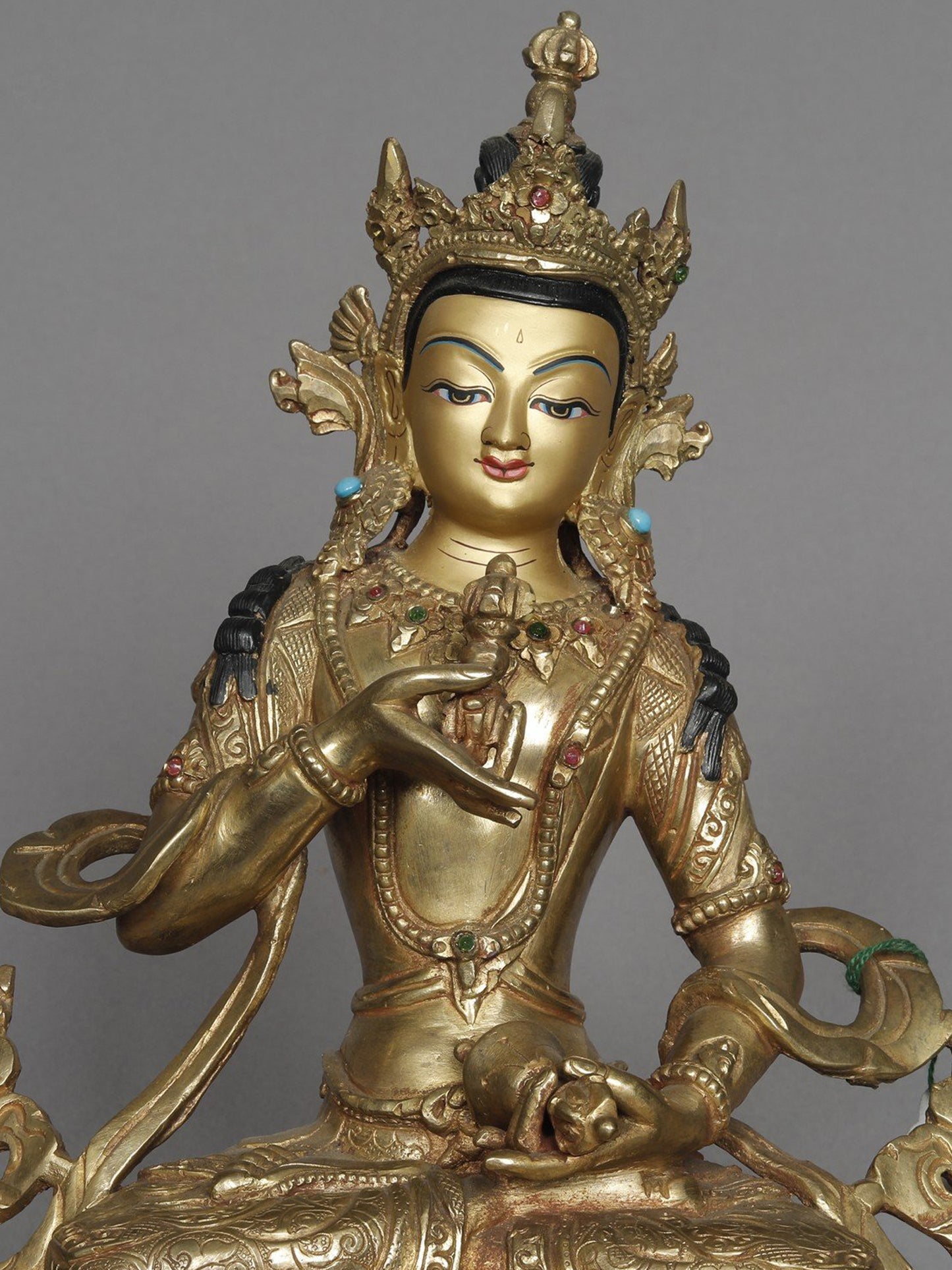 10" Tibetan Buddhist Deity Vajrasattva From Nepal | Copper Statue | Decorative Copper Idol | Copper Statue For Temple