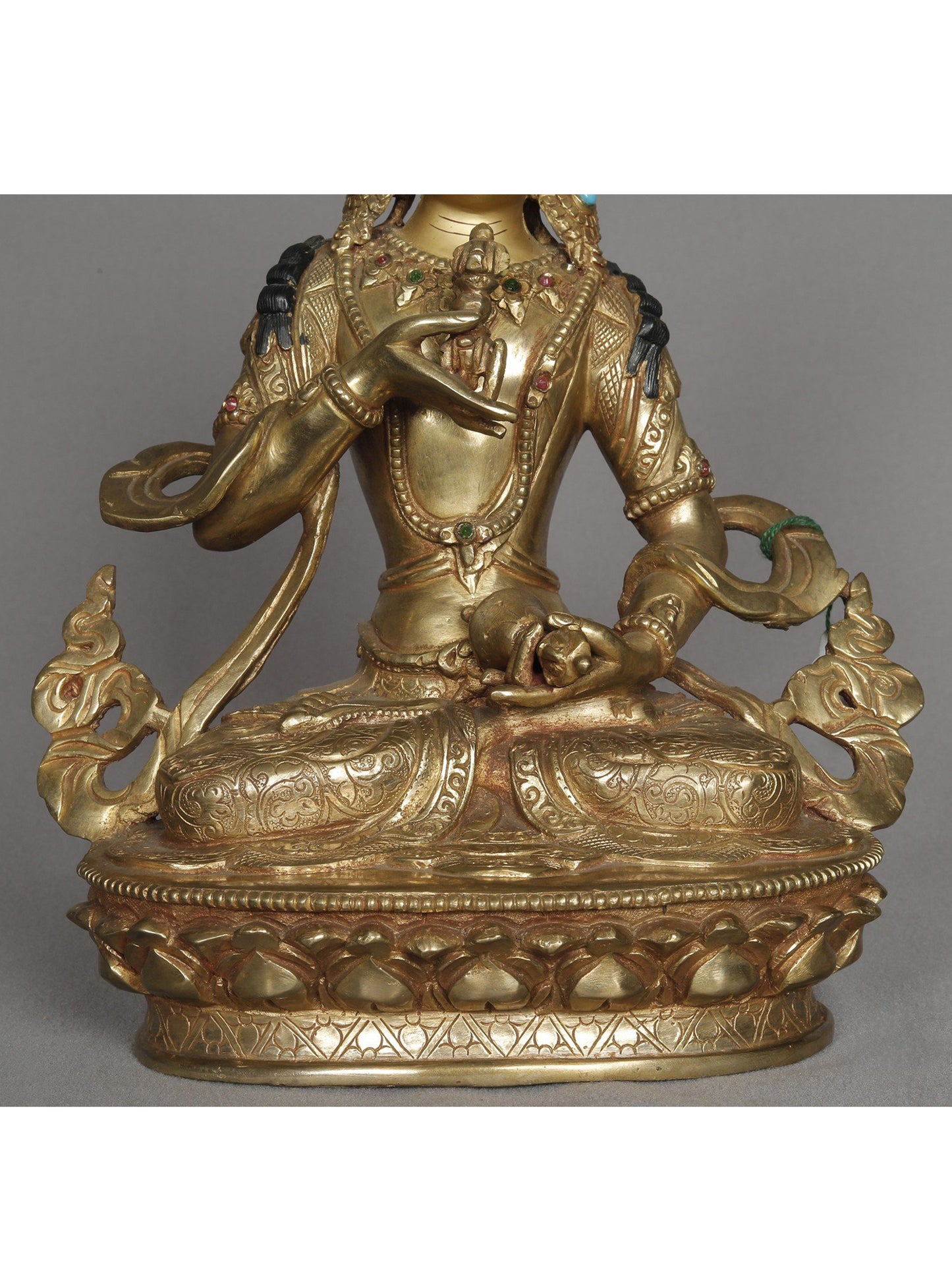 10" Tibetan Buddhist Deity Vajrasattva From Nepal | Copper Statue | Decorative Copper Idol | Copper Statue For Temple