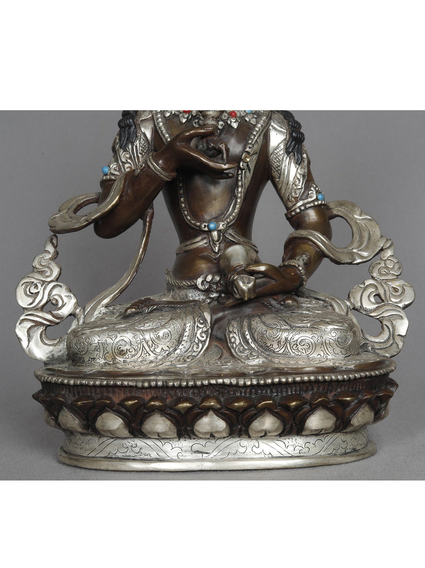 10" Tibetan Buddhist Deity Vajrasattva Attractive Statue From Nepal | Copper Statue | Decorative Copper Idol | Copper Statue For Temple