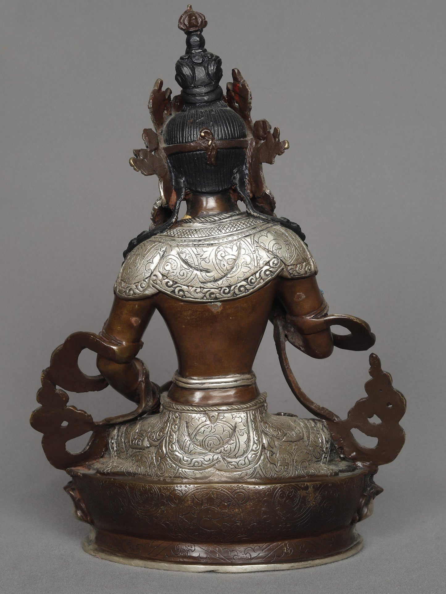 10" Tibetan Buddhist Deity Vajrasattva Attractive Statue From Nepal | Copper Statue | Decorative Copper Idol | Copper Statue For Temple