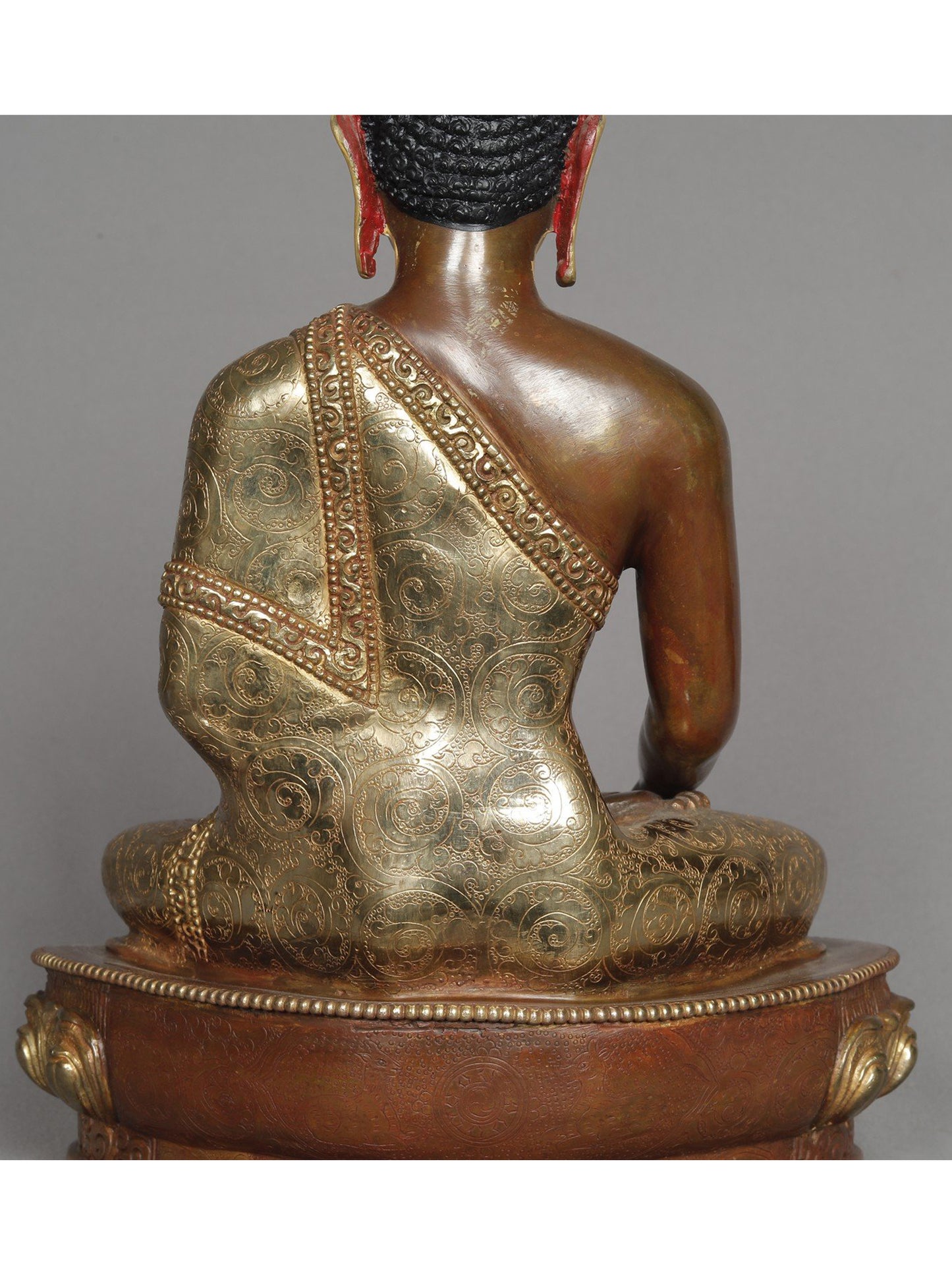 12" Lord Shakyamuni Buddha Copper Statue From Nepal | Copper Statue | Decorative Copper Idol | Copper Statue For Temple