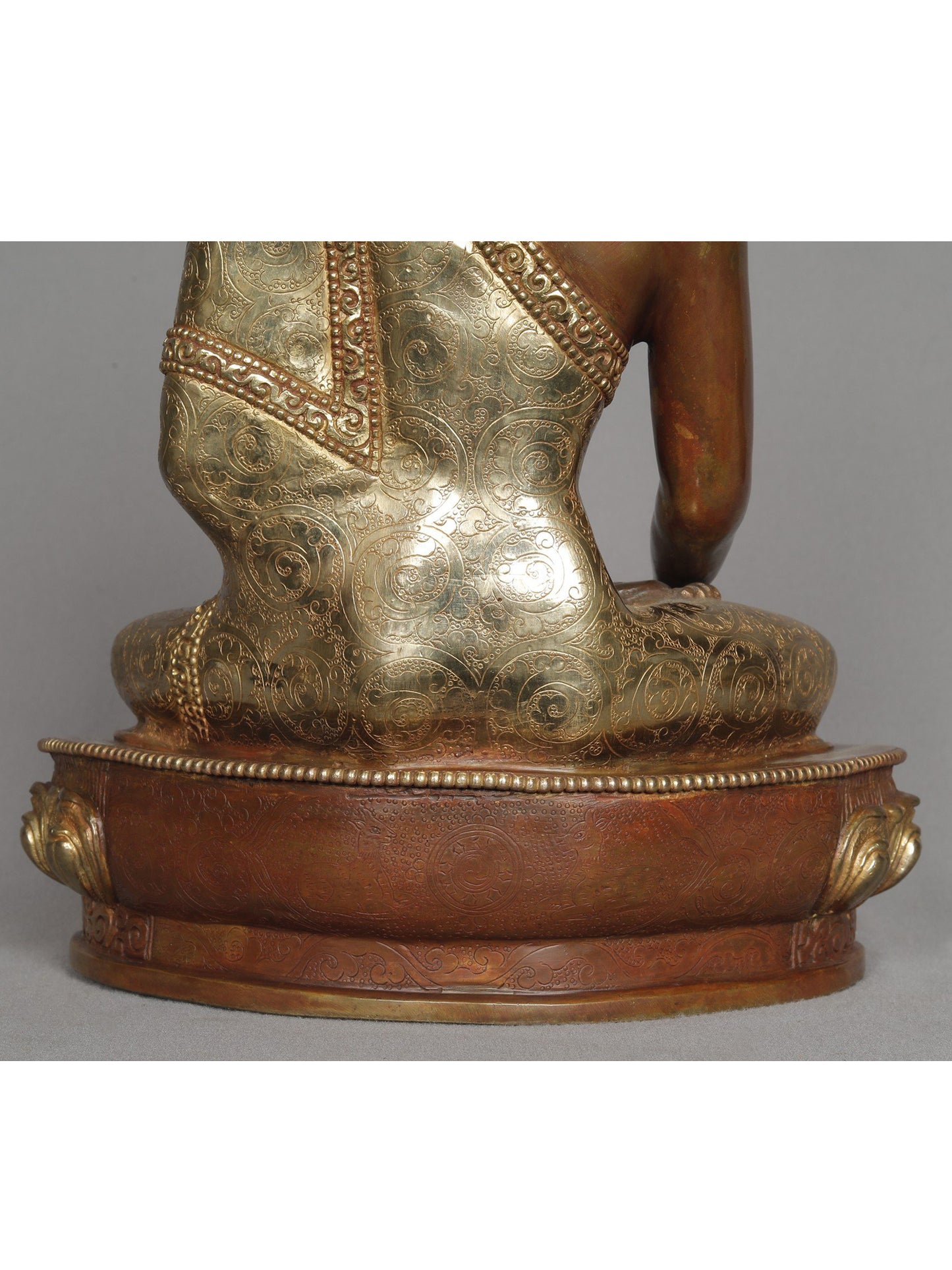 12" Lord Shakyamuni Buddha Copper Statue From Nepal | Copper Statue | Decorative Copper Idol | Copper Statue For Temple