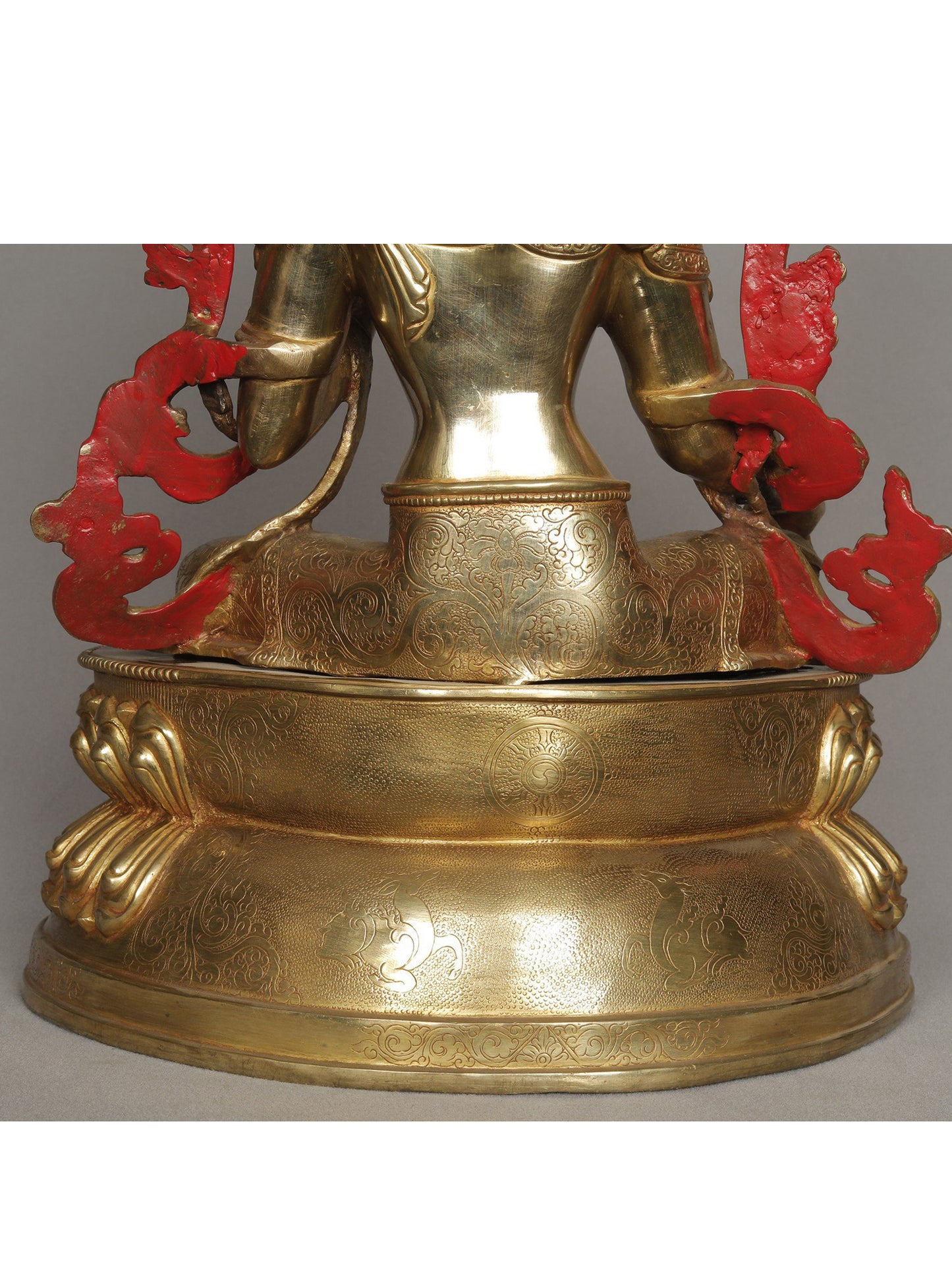 16" Green Tara Idol From Nepal | Copper Statue | Decorative Copper Idol | Copper Statue For Temple