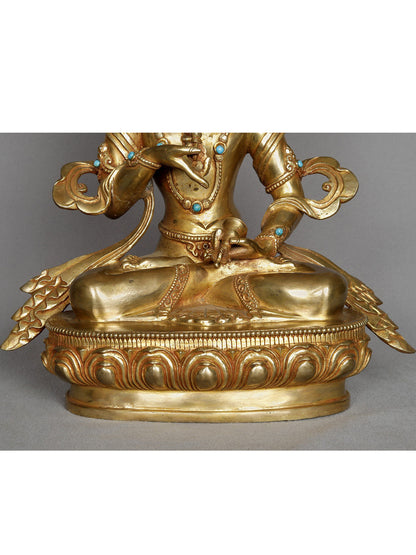 12" Tibetan Buddhist Deity Vajrasattva Statue From Nepal | Copper Statue | Decorative Copper Idol | Copper Statue For Temple