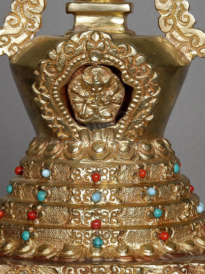 12" Namgyalma Top Of Stupa | Copper Statue | Decorative Copper Idol | Copper Statue For Temple