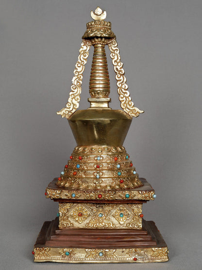 12" Namgyalma Top Of Stupa | Copper Statue | Decorative Copper Idol | Copper Statue For Temple