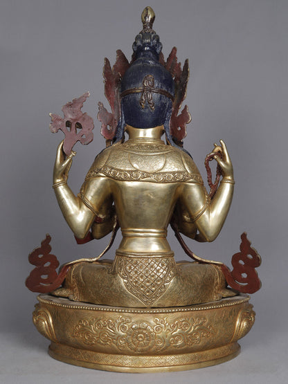 19" The Lord Kharchari From Nepal | Copper Statue | Decorative Copper Idol | Copper Statue For Temple