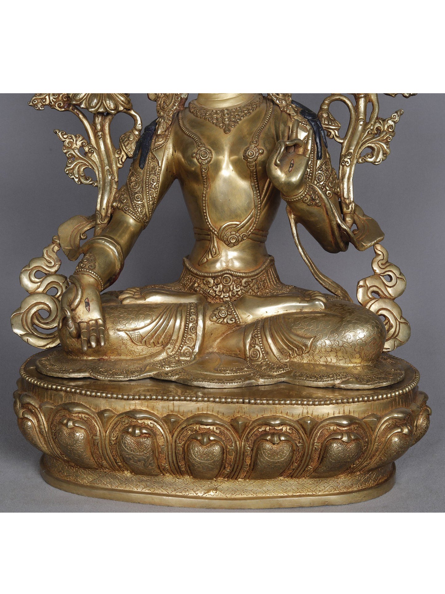 19" Goddess White Tara Copper Idol | Nepalese Sculpture | Copper Statue | Decorative Copper Idol | Copper Statue For Temple