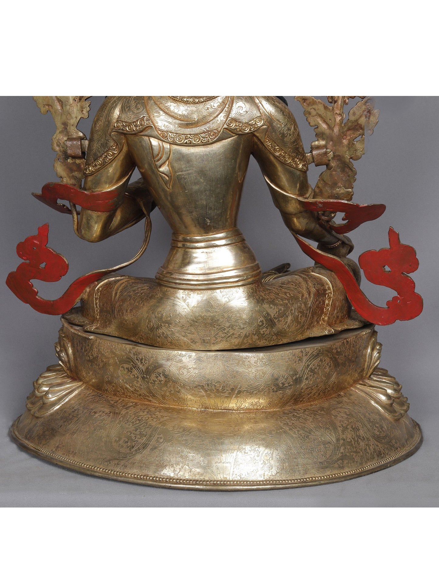 27" Goddess Green Tara Idol From Nepal | Sculpture From Nepal | Copper Statue | Decorative Copper Idol | Copper Statue For Temple