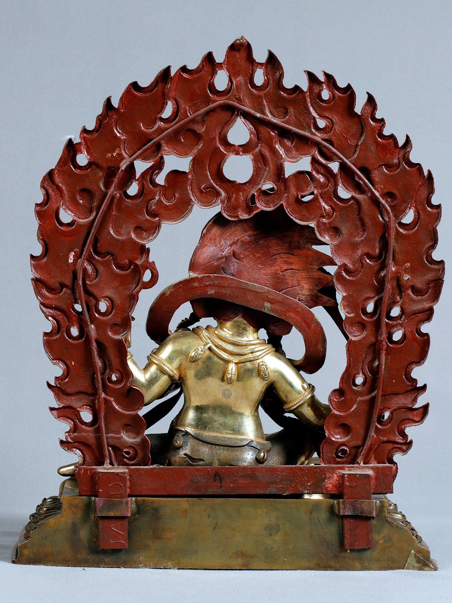 15" The Angry Mahakala Copper Idol With Gold | Nepalese Statues| Nepalese Statue | Decorative Copper Idol | Copper Statue For Temple