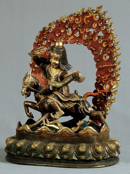 14" Achi Chokyi (Chimar) Drolma From Nepal | Nepalese Copper Statue| Decorative Copper Idol | Copper Statue For Temple