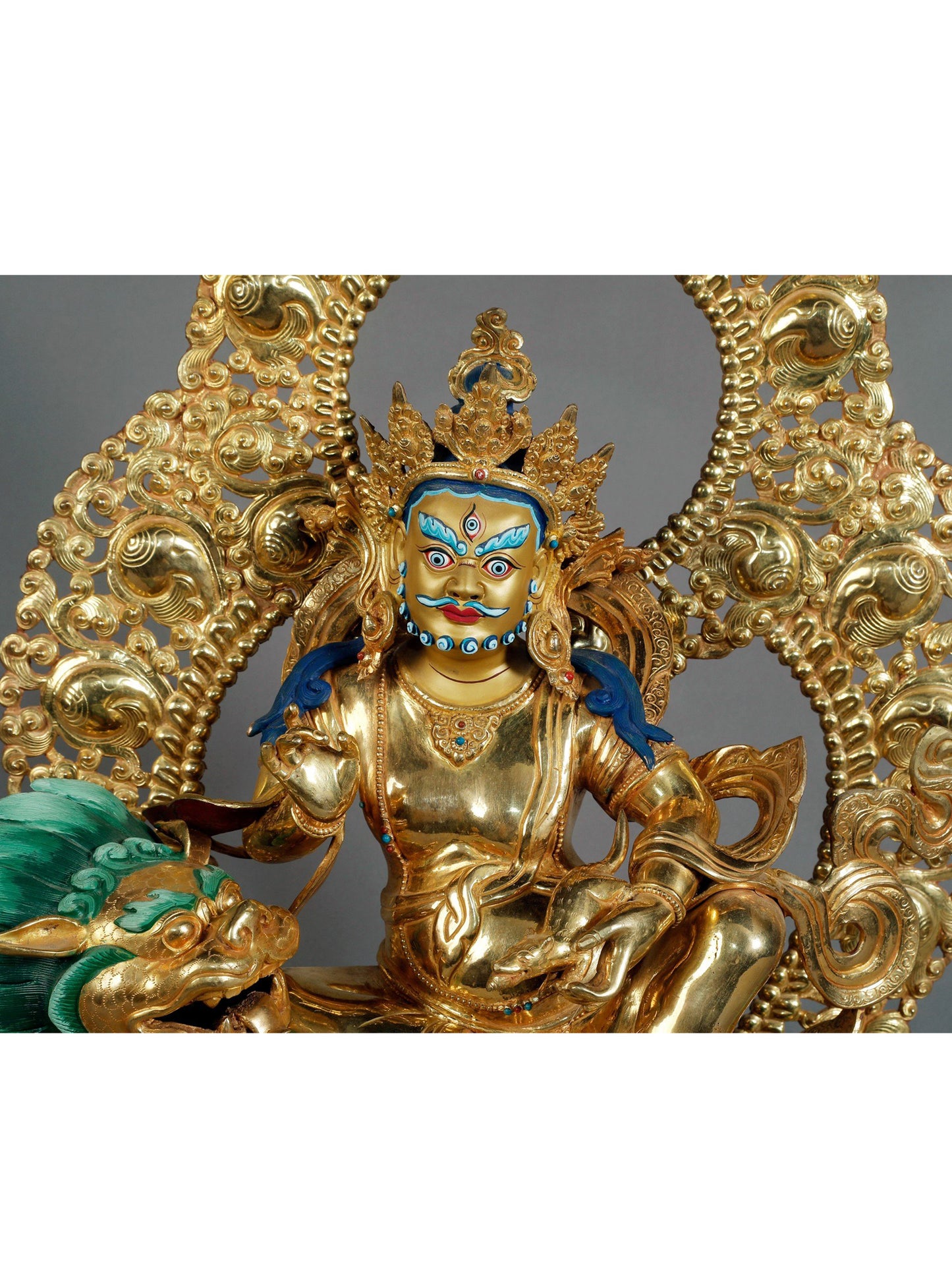 25" Magnificent Jambhala (Kubera)  From Nepal | Nepalese Copper Statue| Decorative Copper Idol | Copper Statue For Temple