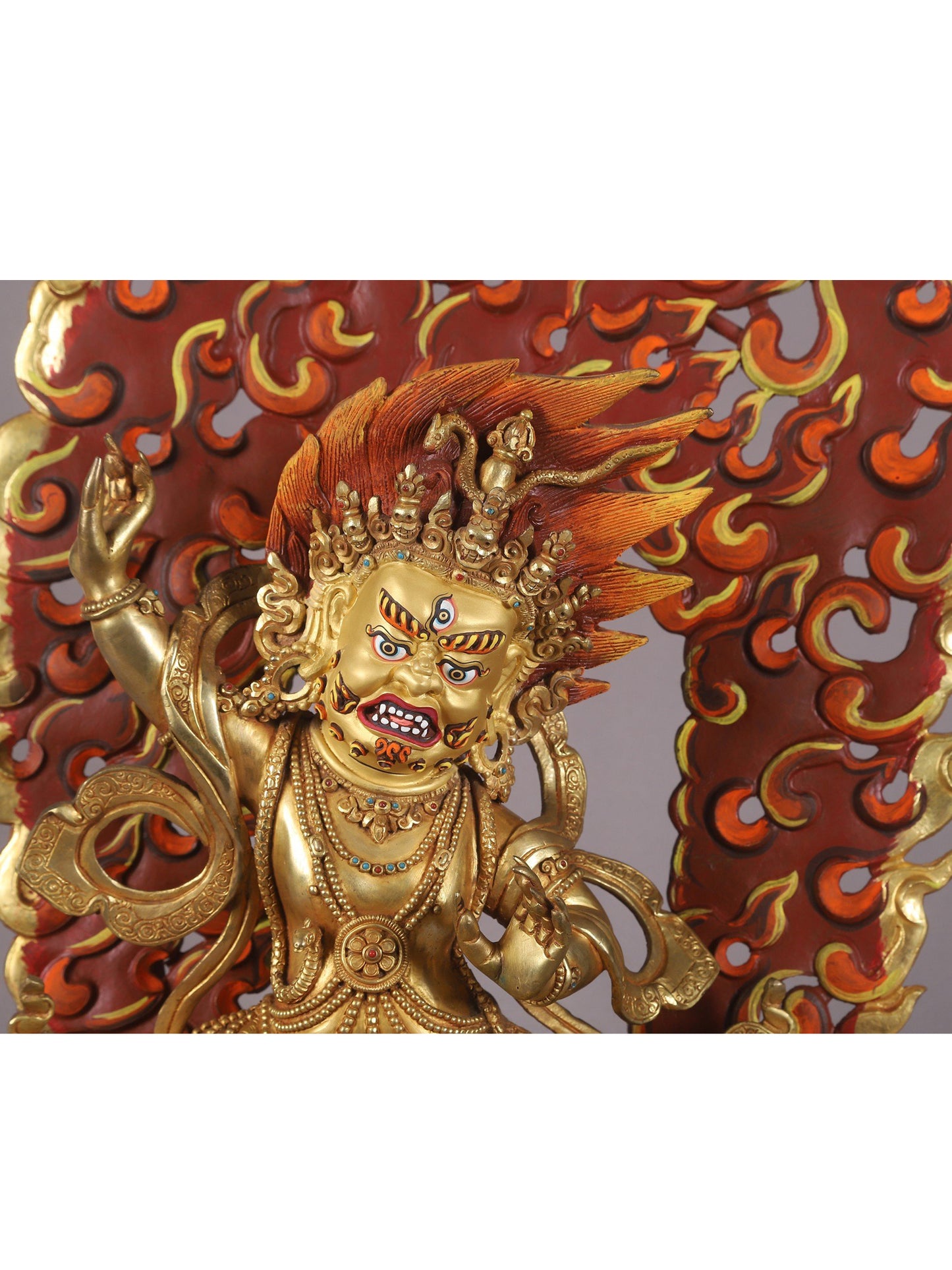 18" The Angry Vajrapani Statue From Nepal | Nepalese Copper Statue| Decorative Copper Idol | Copper Statue For Temple