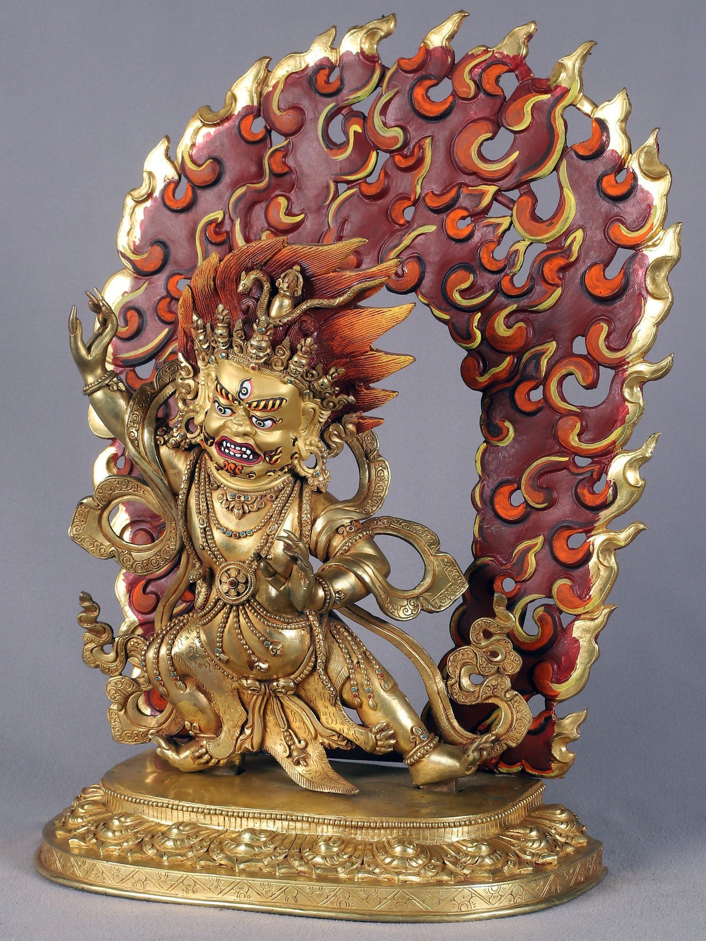 18" The Angry Vajrapani Statue From Nepal | Nepalese Copper Statue| Decorative Copper Idol | Copper Statue For Temple