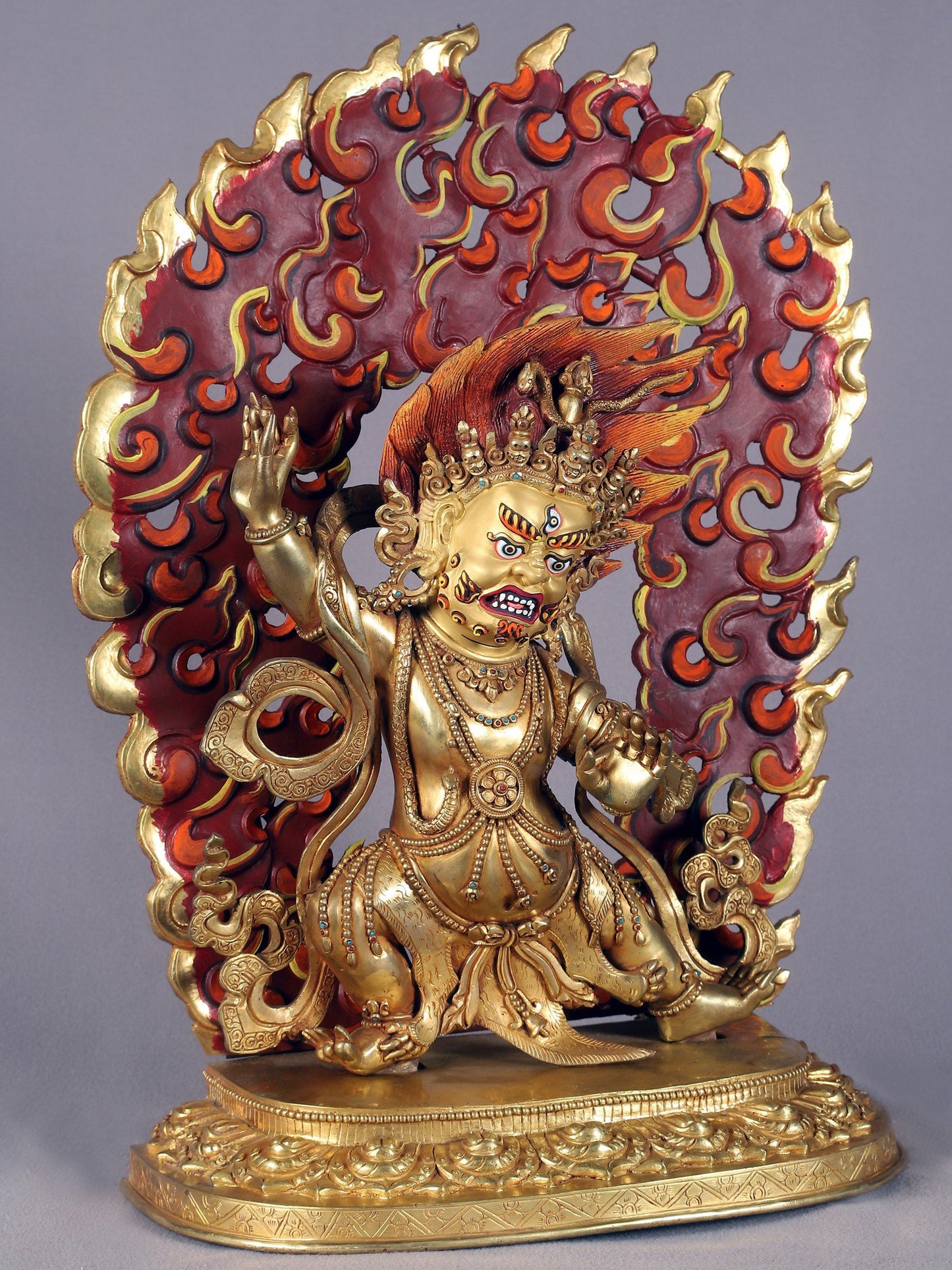 18" The Angry Vajrapani Statue From Nepal | Nepalese Copper Statue| Decorative Copper Idol | Copper Statue For Temple