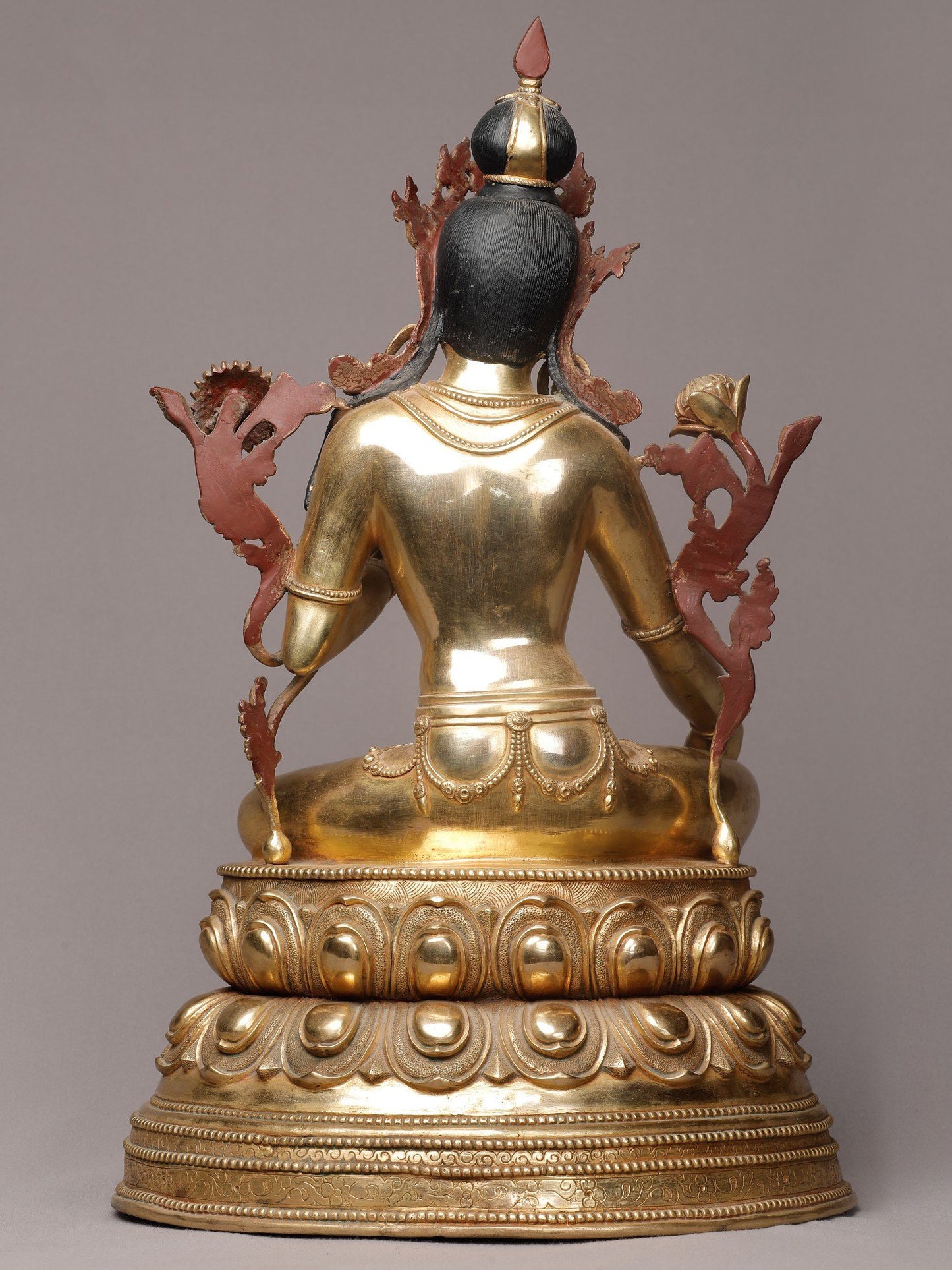 19" Kamalasna Mangolian Tara From Nepal | Nepalese Copper Statue| Decorative Copper Idol | Copper Statue For Temple