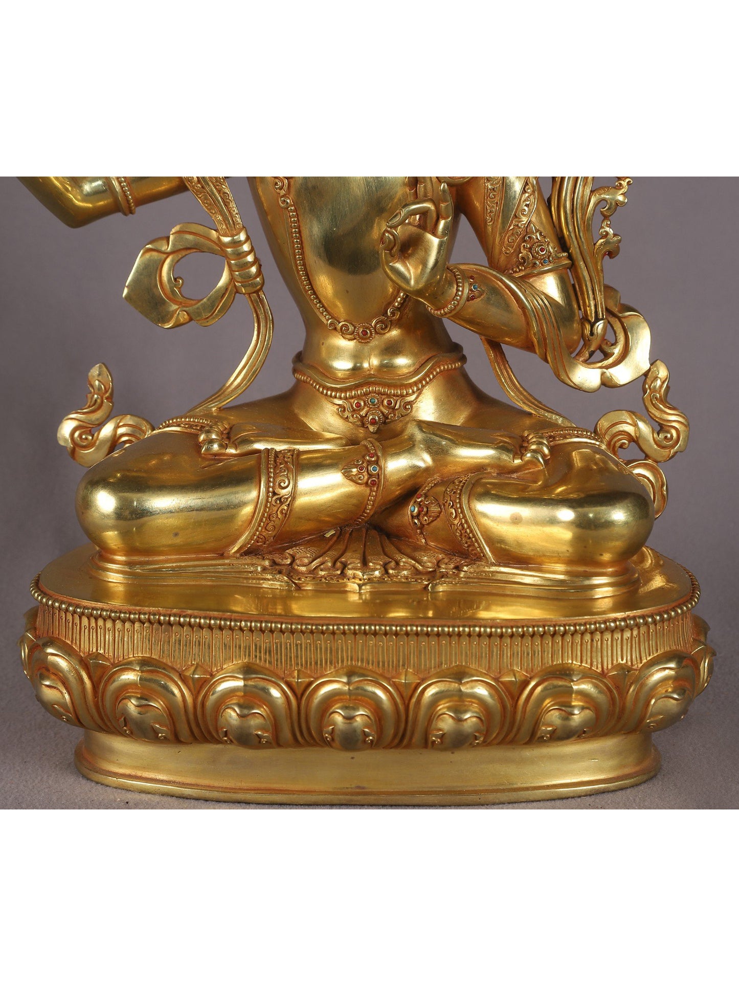 16" Manjushri Copper Idol With Sword | Nepalese Copper Statue| Decorative Copper Idol | Copper Statue For Temple