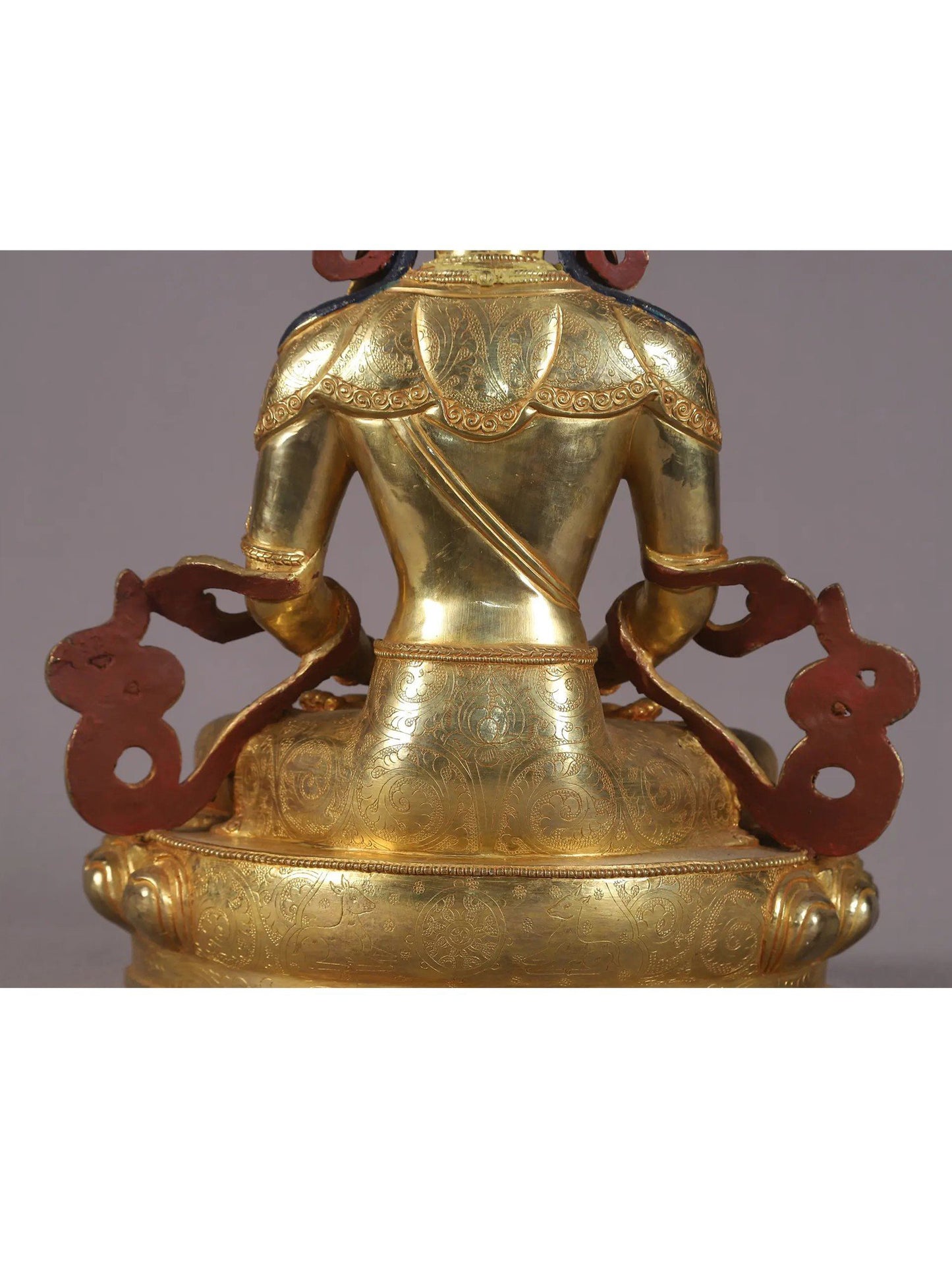 15" Aparmita Statue From Nepal - Amitayus Idol | Nepalese Copper Statue| Decorative Copper Idol | Copper Statue For Temple