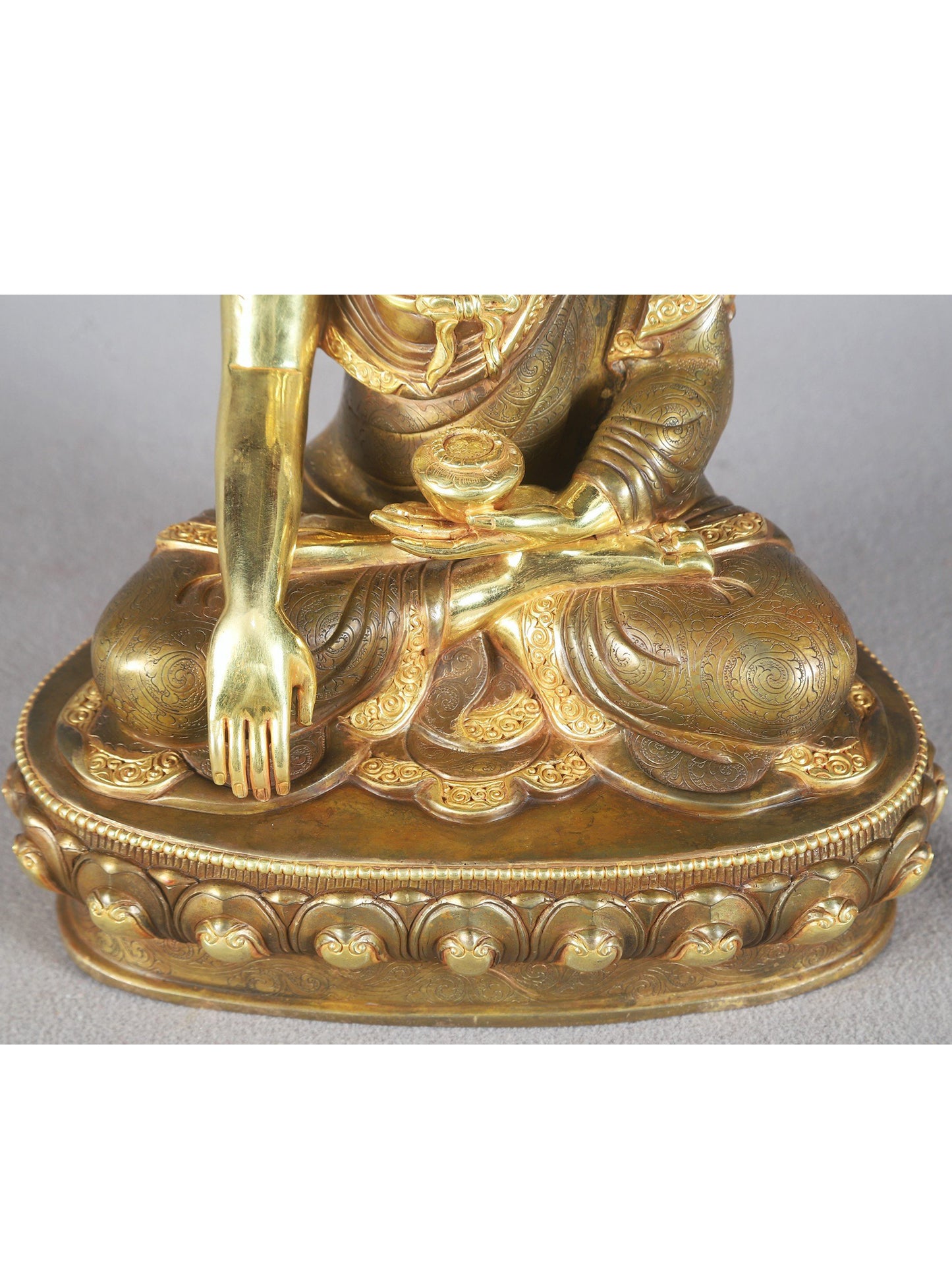 13" Lord Buddha Copper Idol From Nepal | Nepalese Copper Statue | Decorative Copper Idol | Copper Statue For Temple