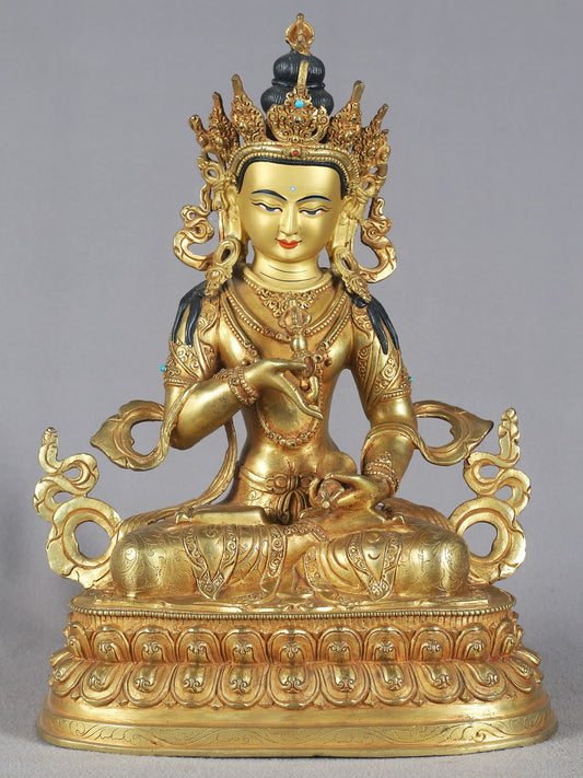 12" Vajrasattva Copper Idol From Nepal | Nepalese Copper Statue | Decorative Copper Idol | Copper Statue For Temple