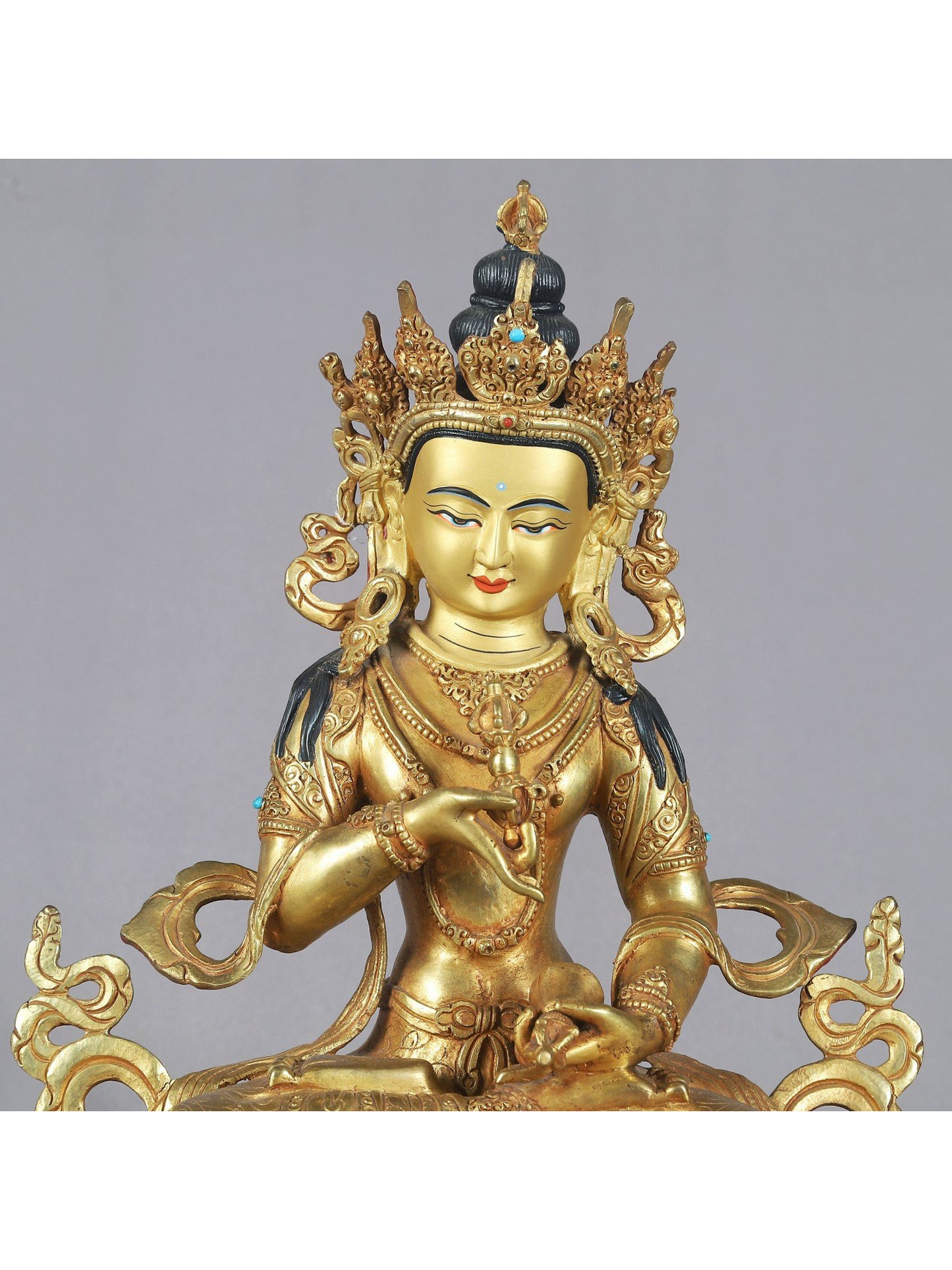 12" Vajrasattva Copper Idol From Nepal | Nepalese Copper Statue | Decorative Copper Idol | Copper Statue For Temple