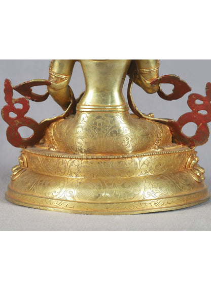 12" Vajrasattva Copper Idol From Nepal | Nepalese Copper Statue | Decorative Copper Idol | Copper Statue For Temple