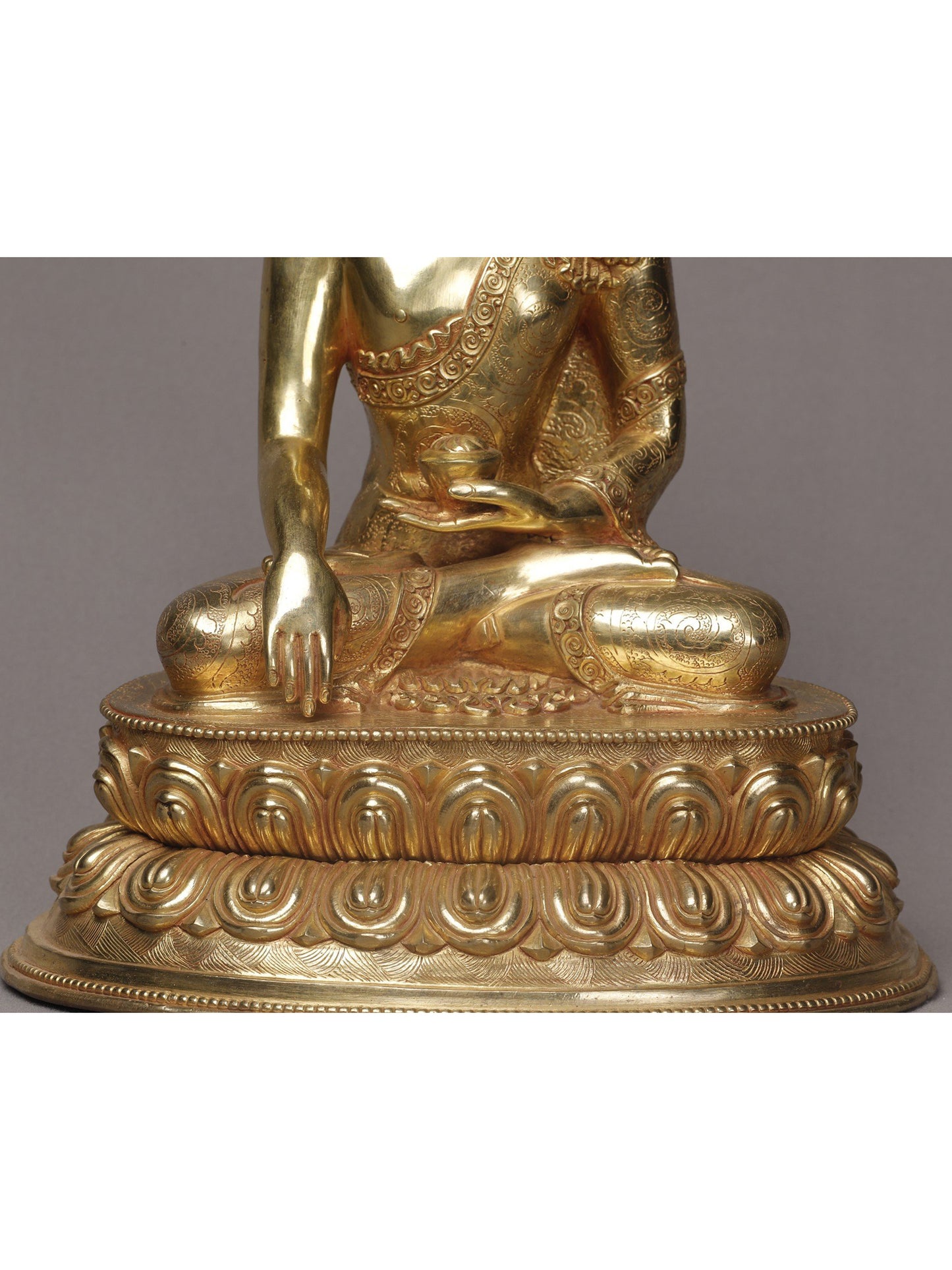 11" Lord Buddha With Beautiful Carving Figurine From Nepal | Nepalese Copper Statue | Decorative Copper Idol | Copper Statue For Temple