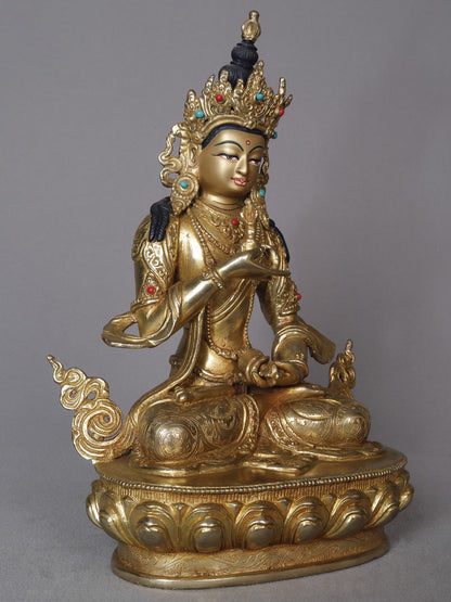 10" Vajrasattva Copper Statue From Nepal | Nepalese Copper Statue | Decorative Copper Idol | Copper Statue For Temple