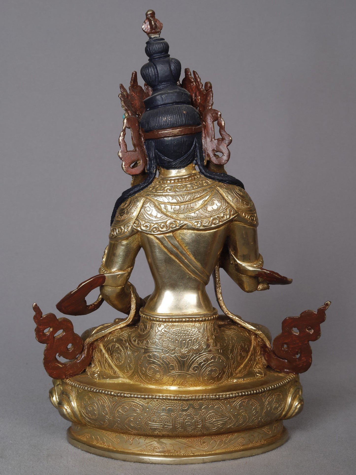 10" Vajrasattva Copper Statue From Nepal | Nepalese Copper Statue | Decorative Copper Idol | Copper Statue For Temple