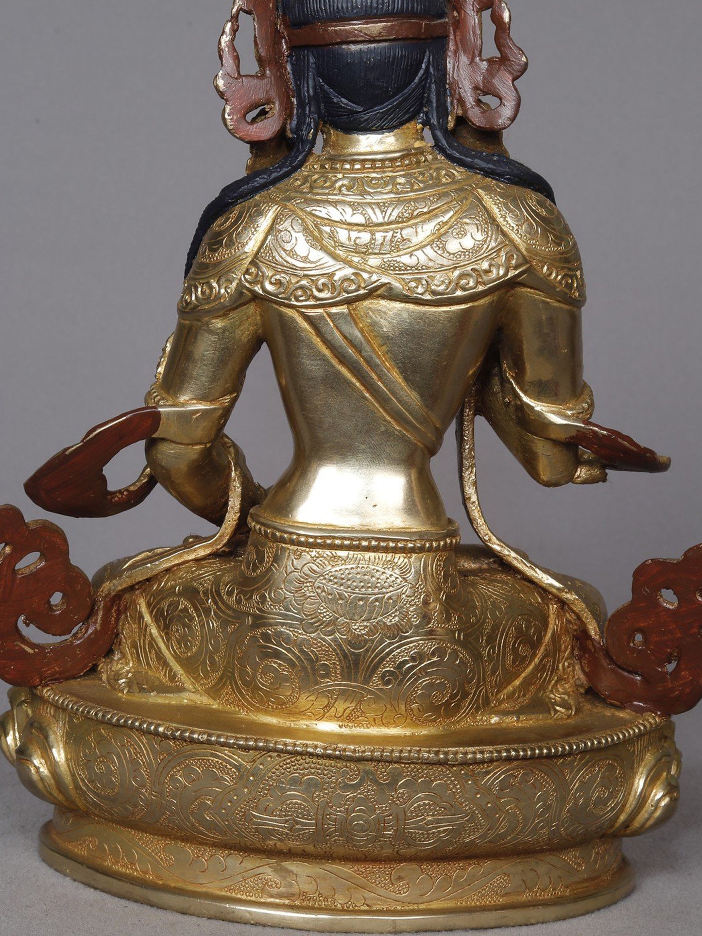 10" Vajrasattva Copper Statue From Nepal | Nepalese Copper Statue | Decorative Copper Idol | Copper Statue For Temple