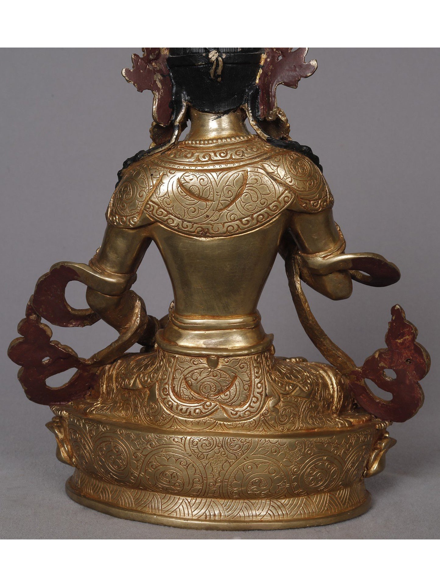 10" Buddhist Deity Vajrasattva Copper Idol From Nepal | Nepalese Copper Statue | Decorative Copper Idol | Copper Statue For Temple