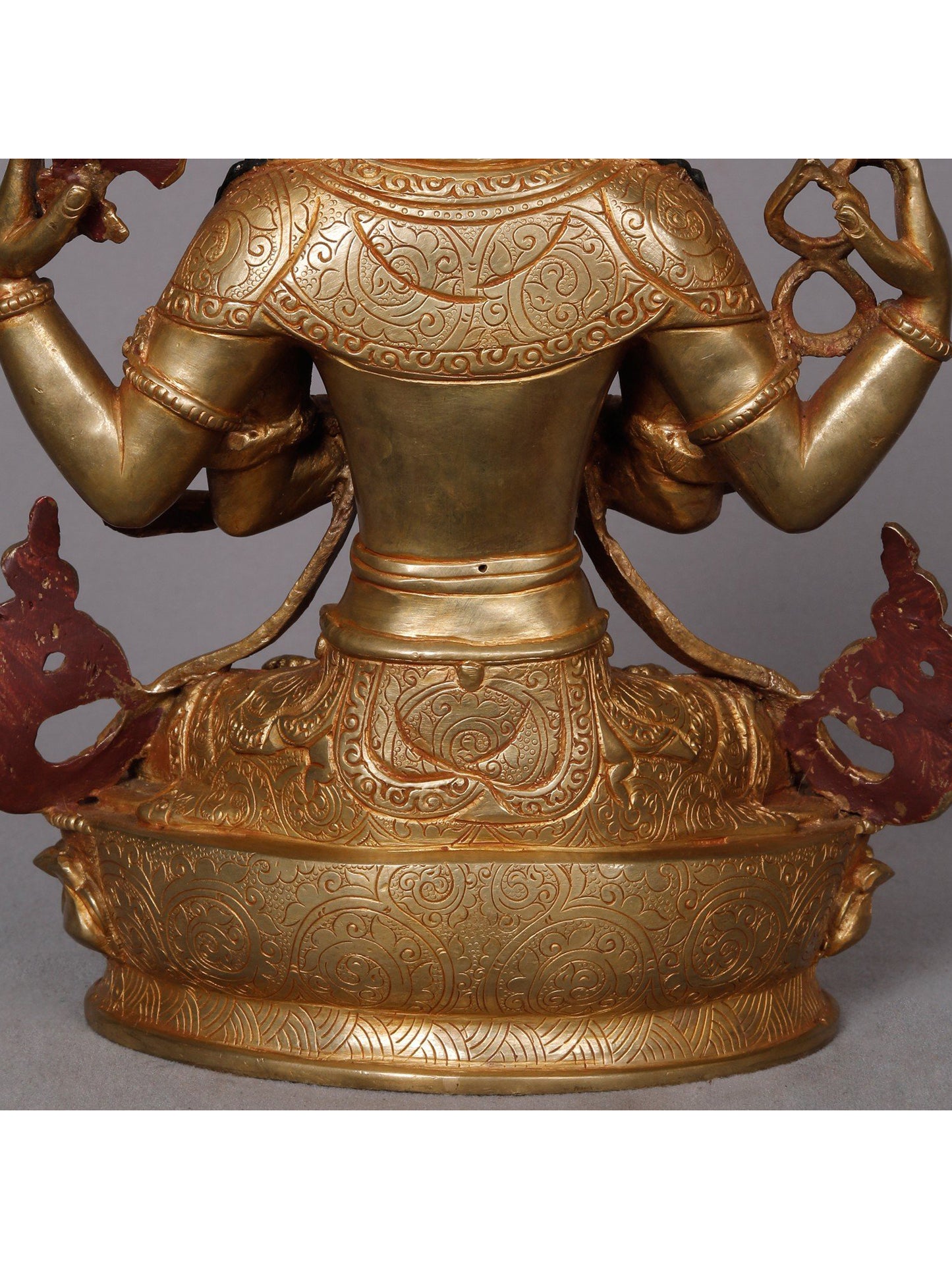 10" Buddhist Deity Kharchari Copper Statue For Temple | Nepalese Copper Idols | Copper Statue