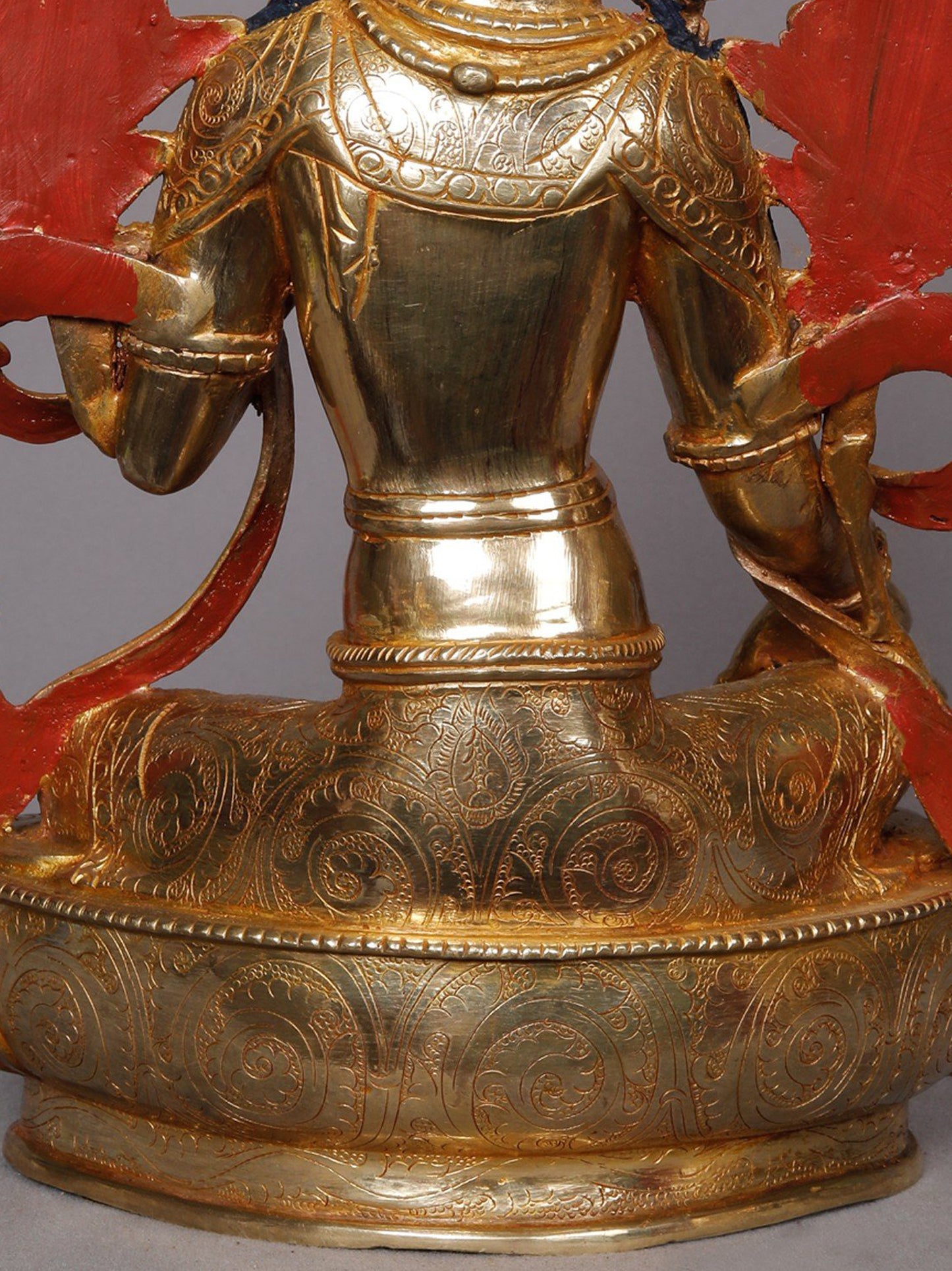 13" Goddess Green Tara Copper Statue from Nepal | Buddhist Deity Idol | Copper Statue For Temple