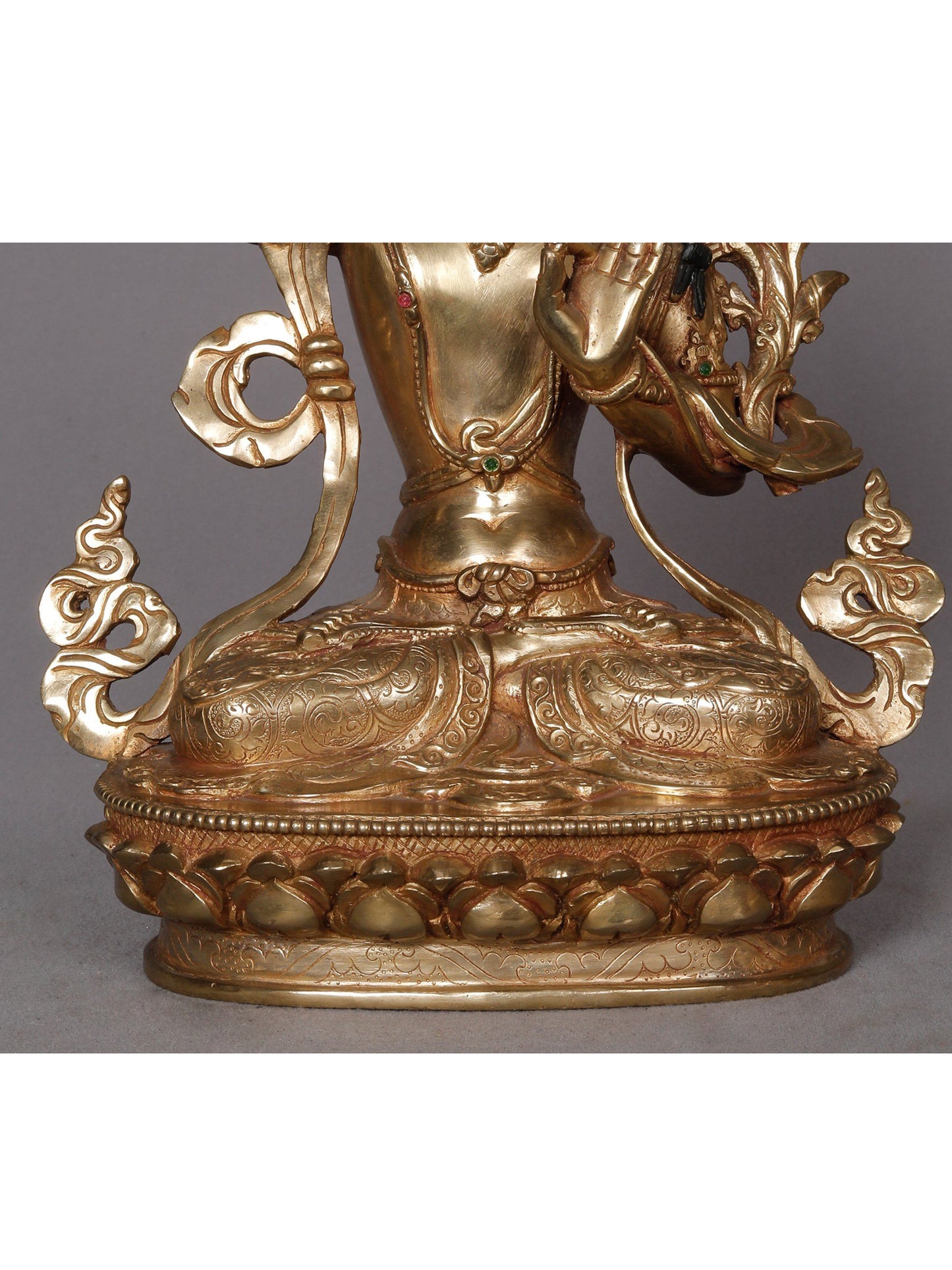 10" Goddess Manjushri Copper Statue from Nepal | Buddhist Deity Idol | Copper Statue For Temple