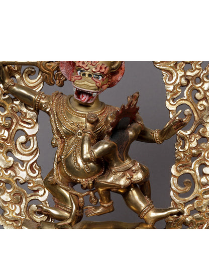 13" Mythology Statue Of Ekajata In Copper From Nepal | Buddhist Deity Idols | Nepalese Copper Statue | Decorative Copper Idol | Copper Statue For Temple