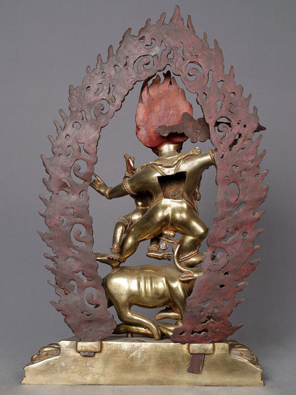 13" Mythology Statue Of Ekajata In Copper From Nepal | Buddhist Deity Idols | Nepalese Copper Statue | Decorative Copper Idol | Copper Statue For Temple