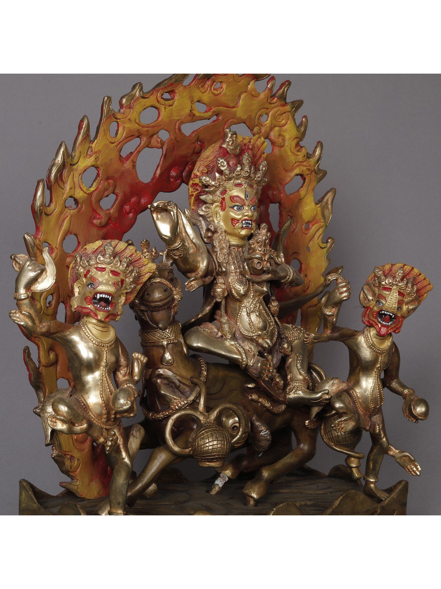 16" Choskamuni Copper Statue From Nepal | Buddhist Deity Idol | Copper Statue For Temple