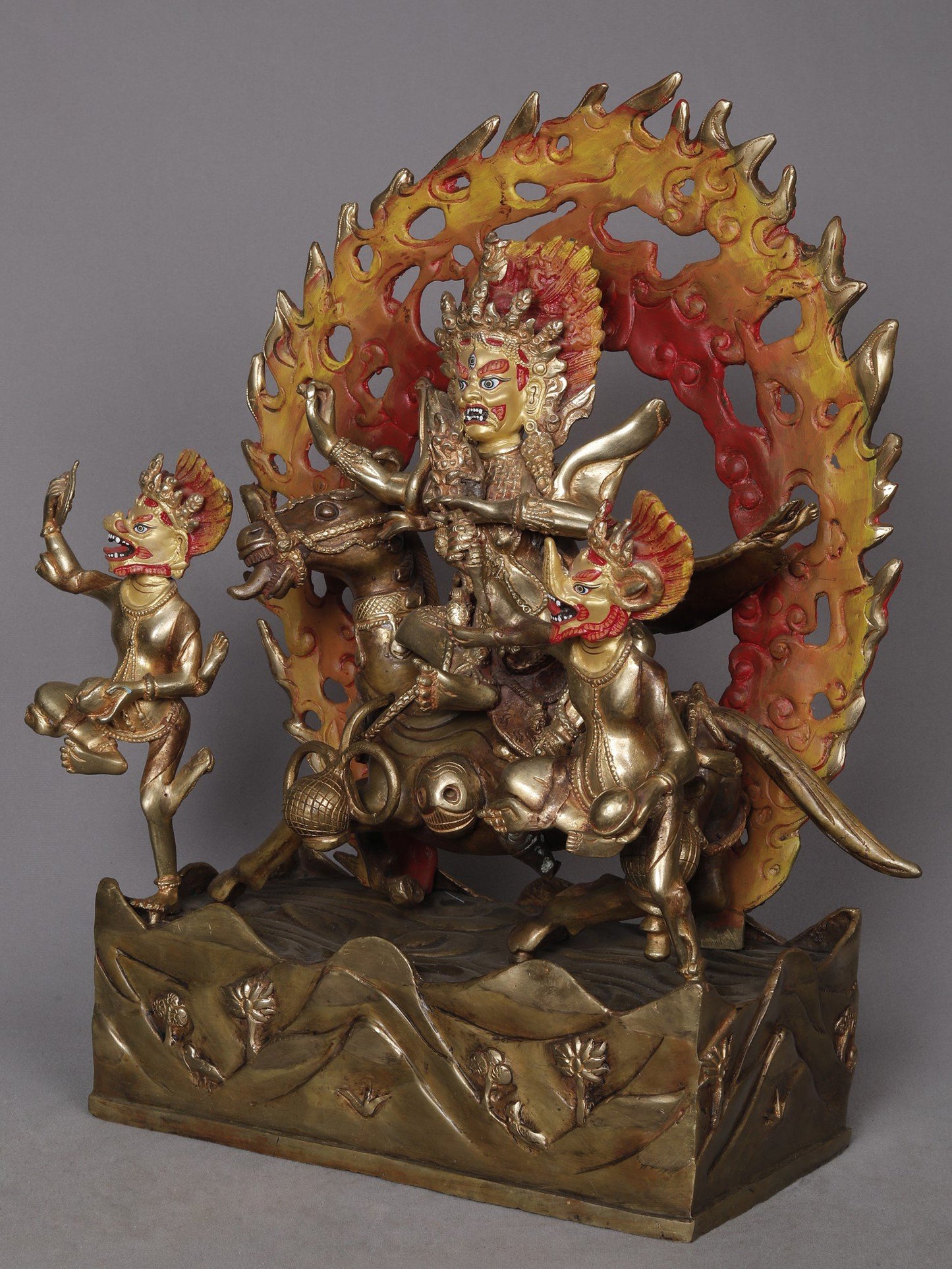 16" Choskamuni Copper Statue From Nepal | Buddhist Deity Idol | Copper Statue For Temple