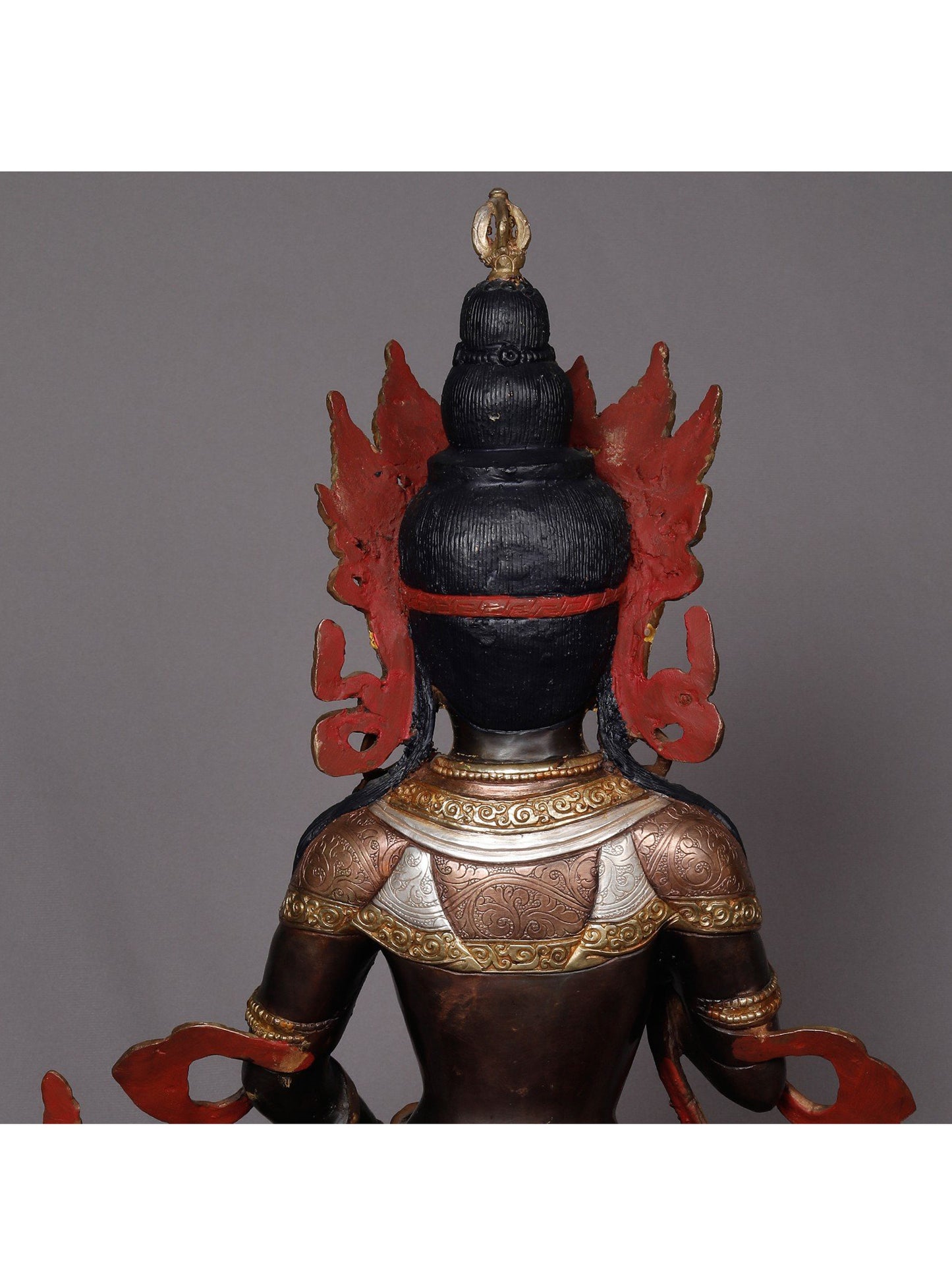 18" Buddhist Deity Vajrasattva Copper Statue From Nepal | Nepalese Copper Statue | Decorative Copper Idol | Copper Statue For Temple