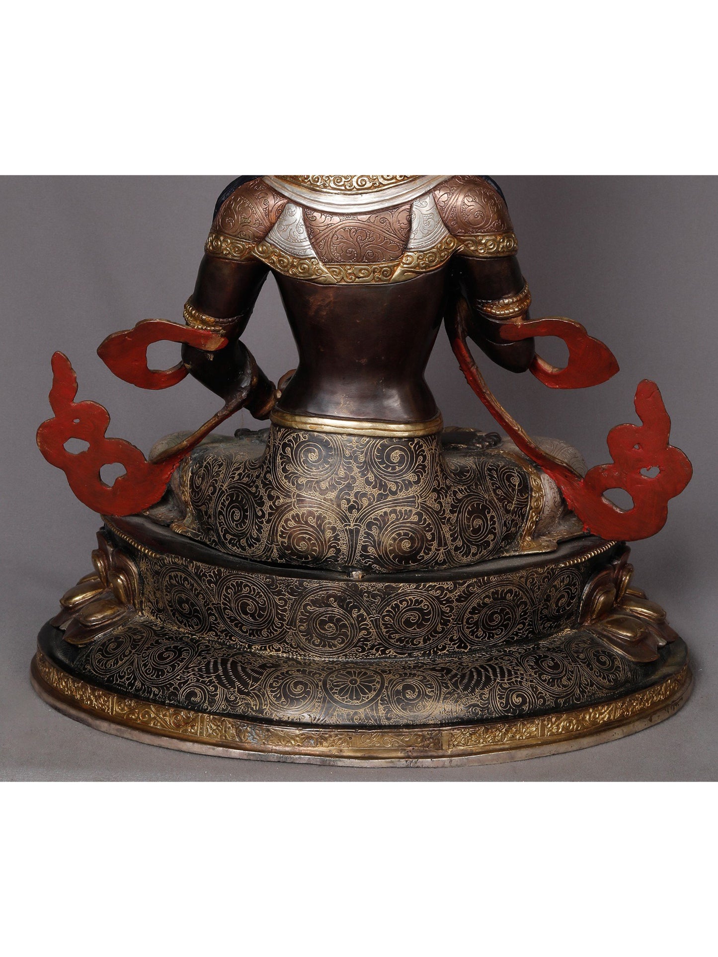 18" Buddhist Deity Vajrasattva Copper Statue From Nepal | Nepalese Copper Statue | Decorative Copper Idol | Copper Statue For Temple