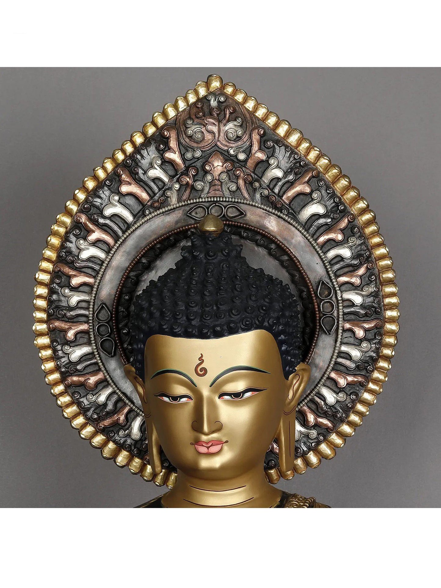 24" Lord Buddha As Shakyamuni Statue From Nepal | Decorative Copper Idol | Copper Statue For Temple