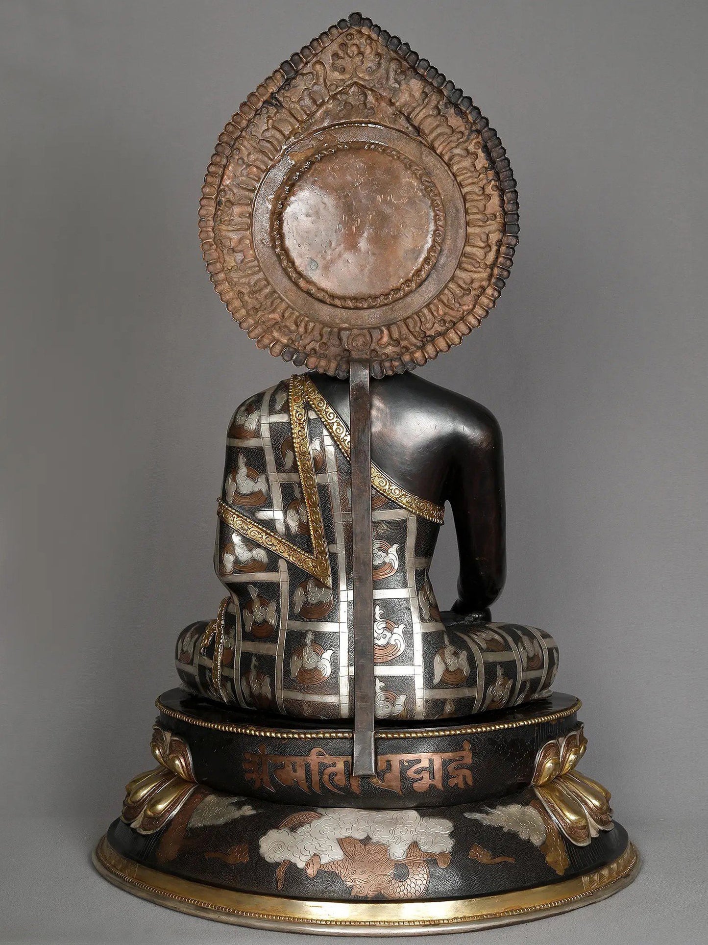 24" Lord Buddha As Shakyamuni Statue From Nepal | Decorative Copper Idol | Copper Statue For Temple