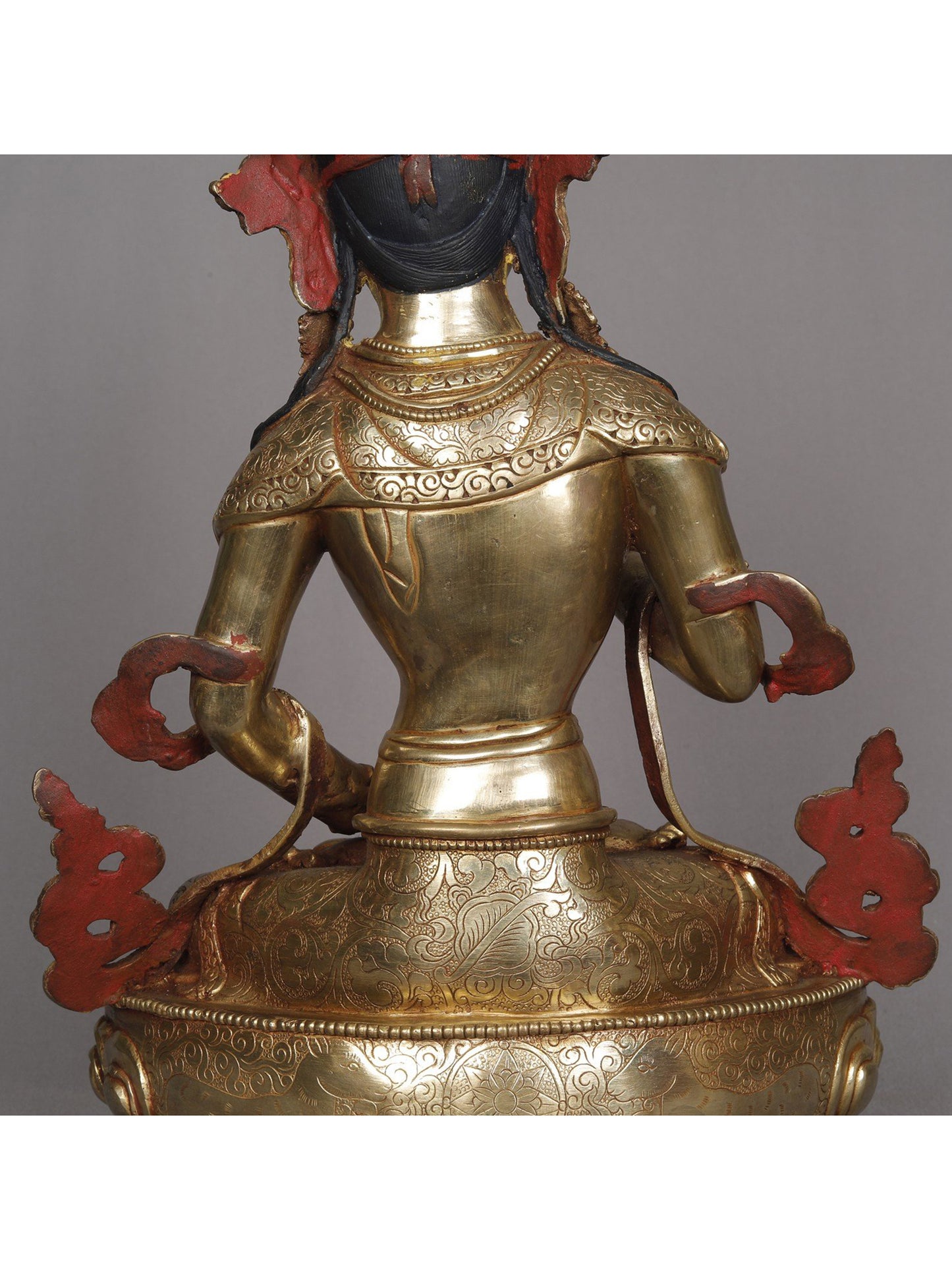 14" Buddhist Deity Vajrasattva Copper Sculpture | Statue From Nepal | Decorative Copper Idol | Copper Statue For Temple