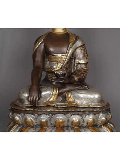 19" Lord Shakyamuni Buddha Copper Idol from Nepal | Nepalese Copper Statue