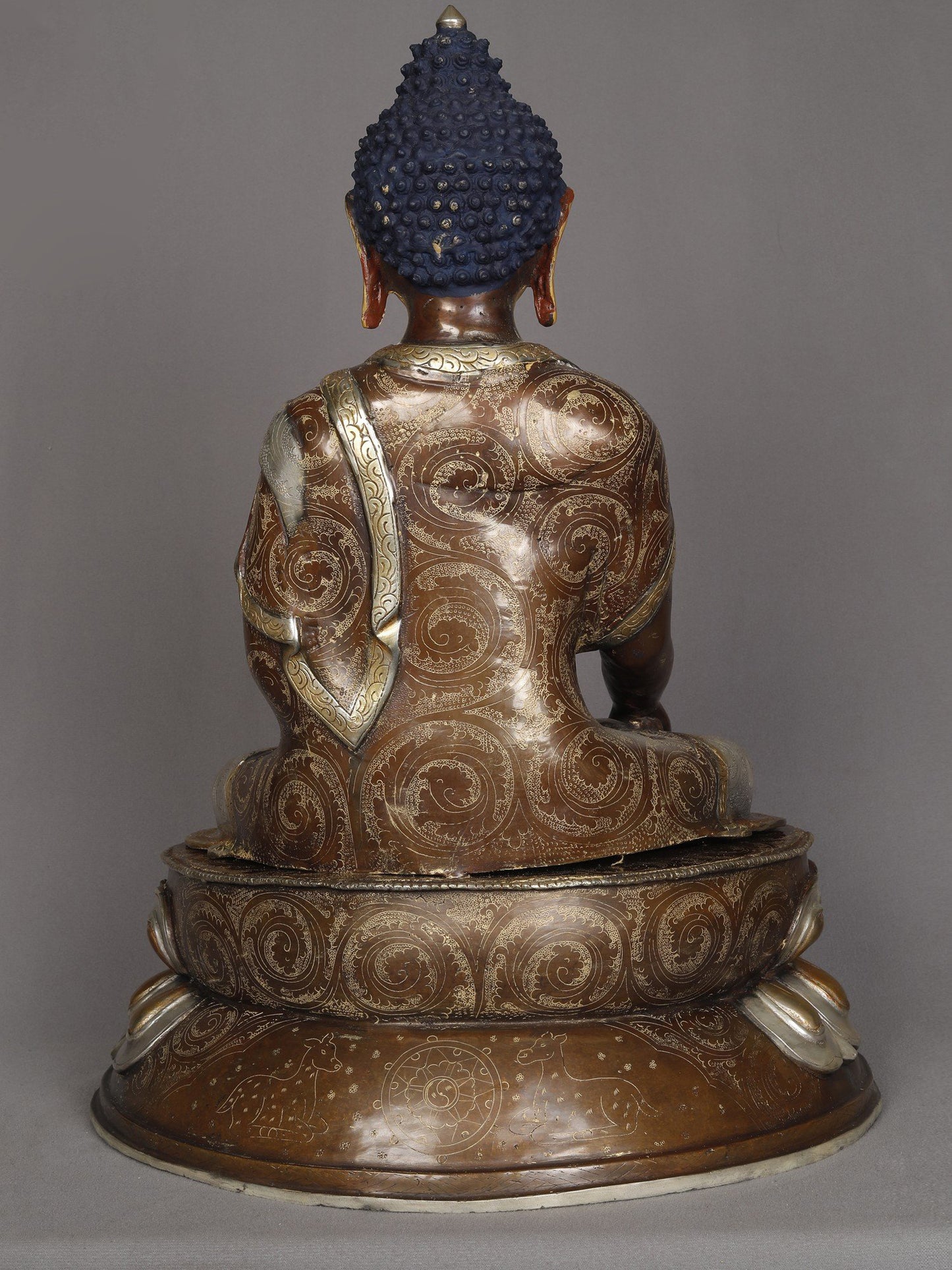 19" Lord Shakyamuni Buddha Copper Idol from Nepal | Nepalese Copper Statue