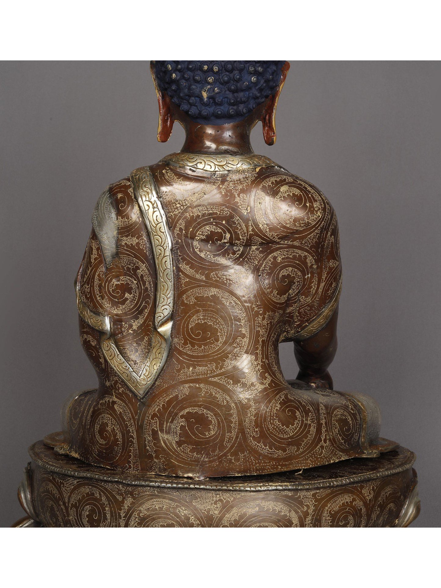 19" Lord Shakyamuni Buddha Copper Idol from Nepal | Nepalese Copper Statue