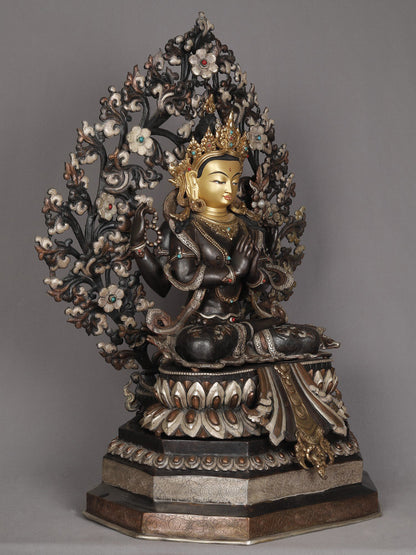 Chenrezig From Nepal | Handmade Sculpture | Copper With Gold